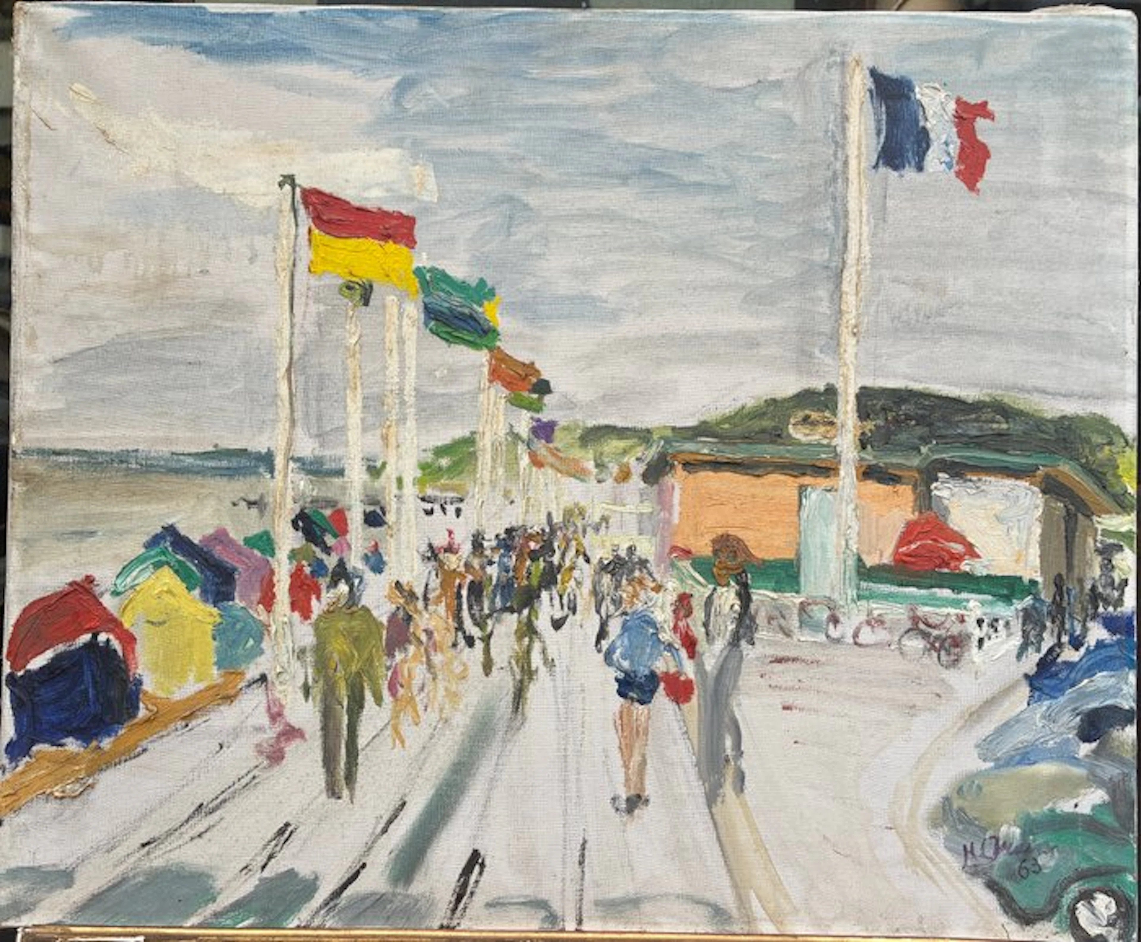Hervé Orain (1941-2025) - Cabine de plage à Deauville...