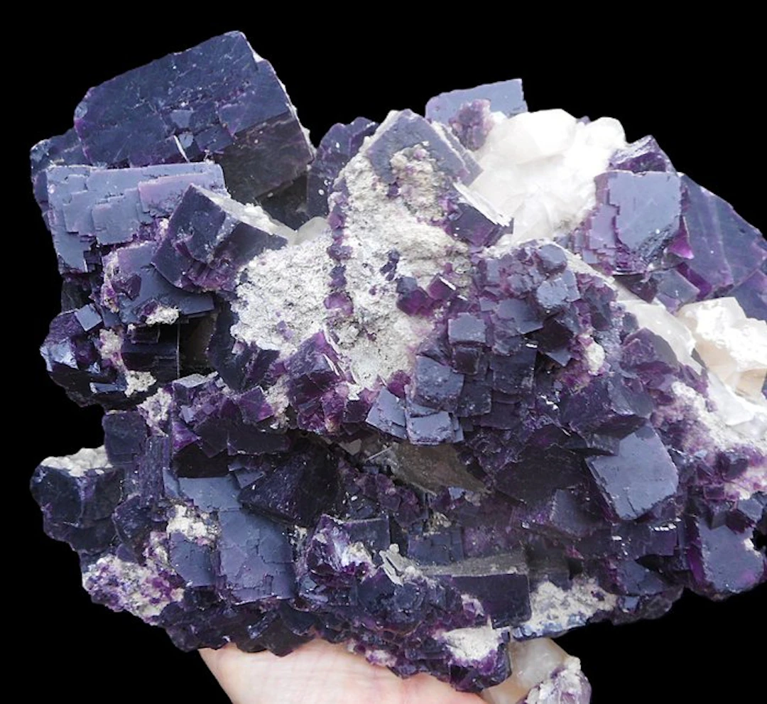 Fluorite Crystals - Height: 23 cm - Width: 19 cm- 6 kg - (1)