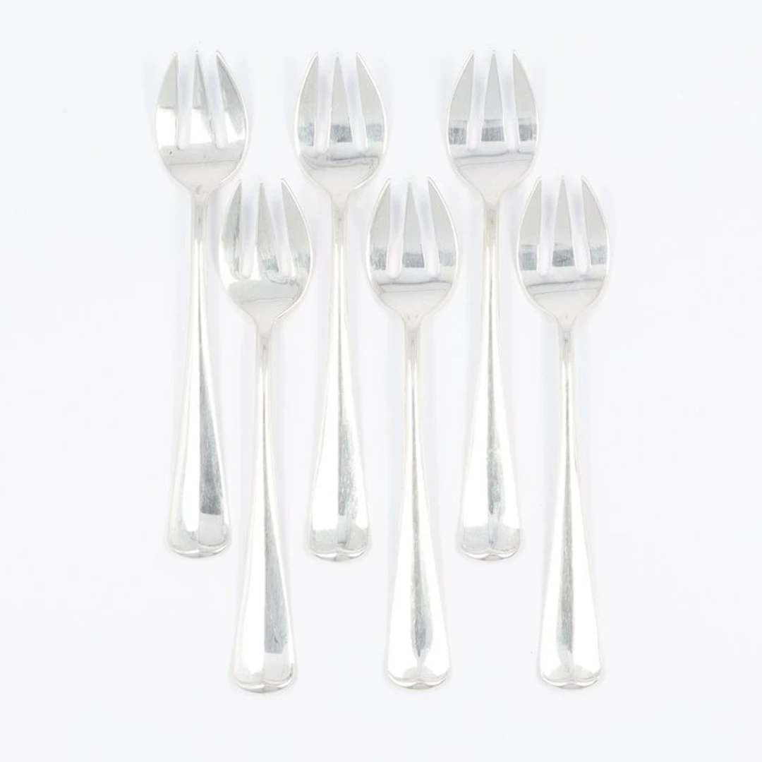 van Kempen & Begeer - Oestervorken 'Haags Lofje' - Fork (6) - .835 silver