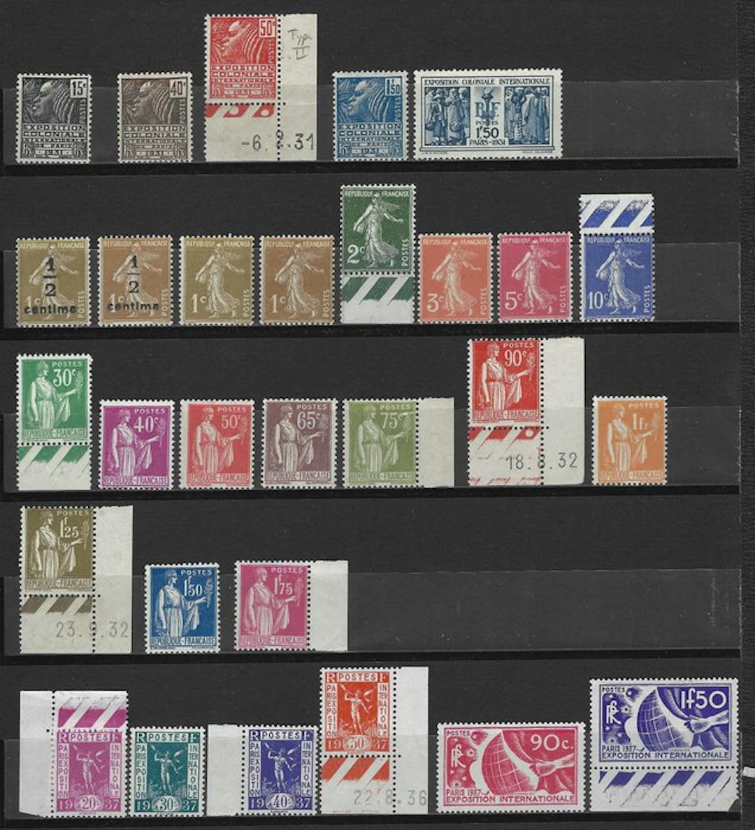 France 1930/1936 - Four brand-new hinge-free series. - YVERT & TELLIER