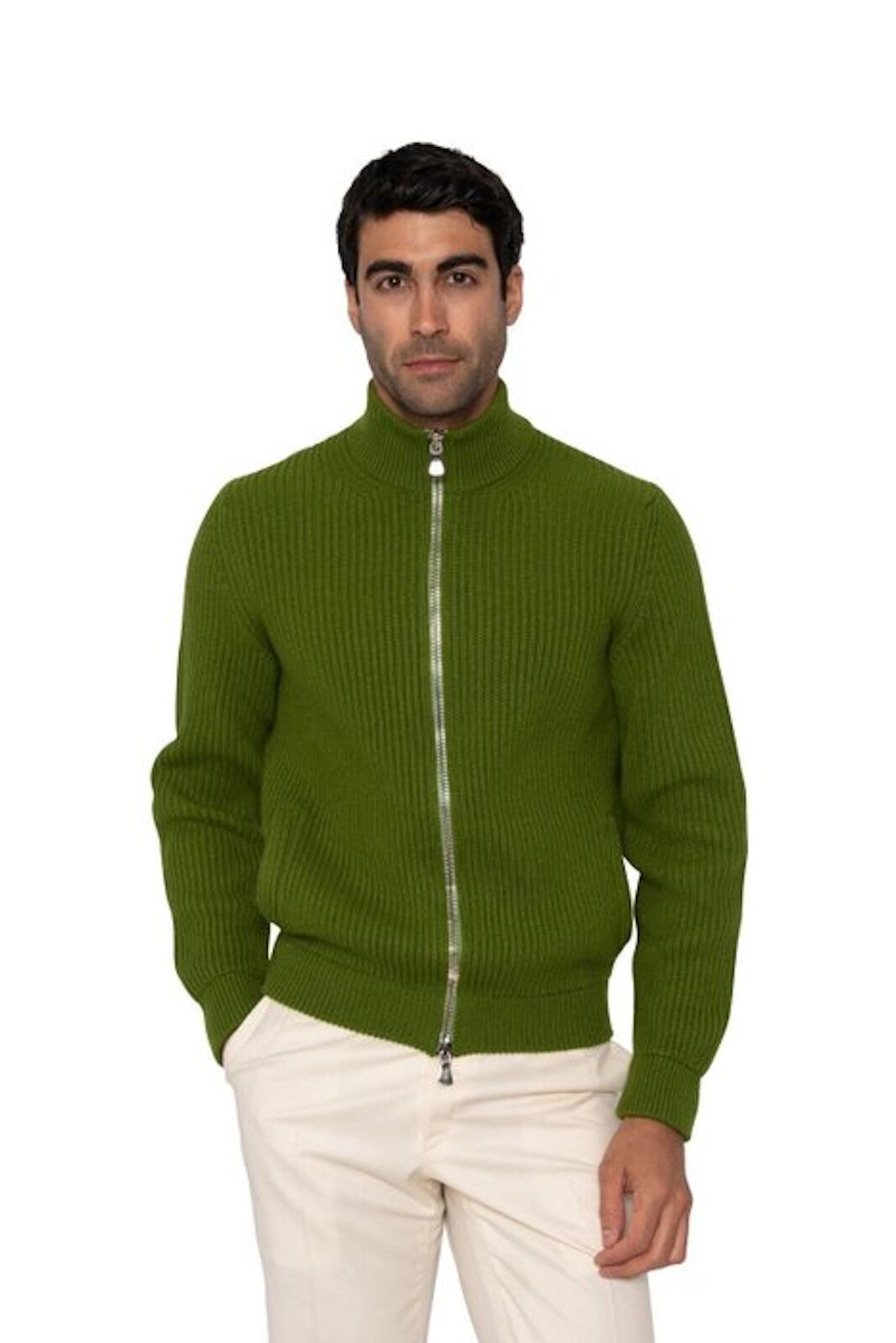 FEDELI CASHMERE - 52 IT - Cardigan Sweater Full Zip 100%...