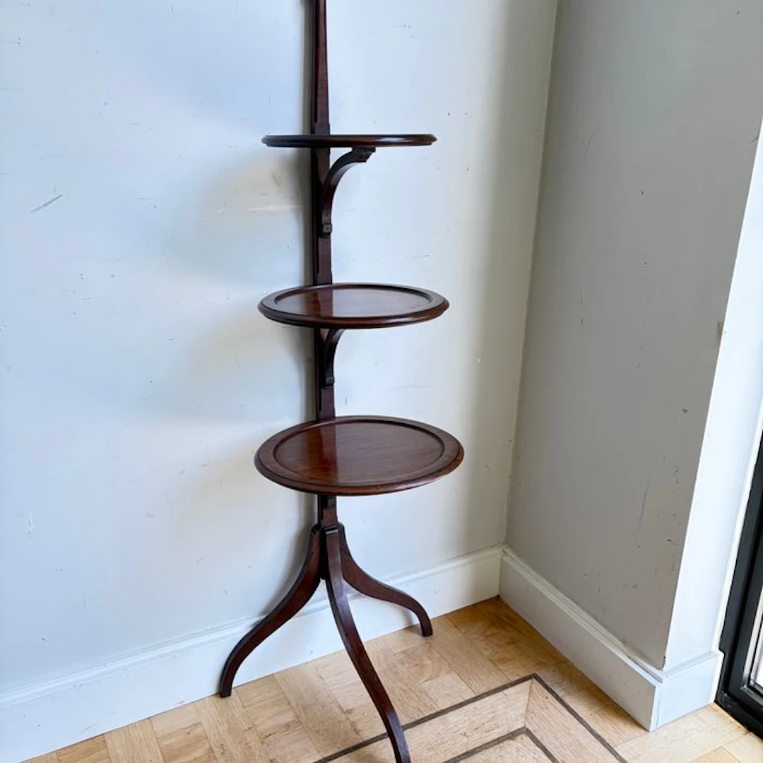 Cake stand - Side table - Mahogany - 1/2 round cake stand