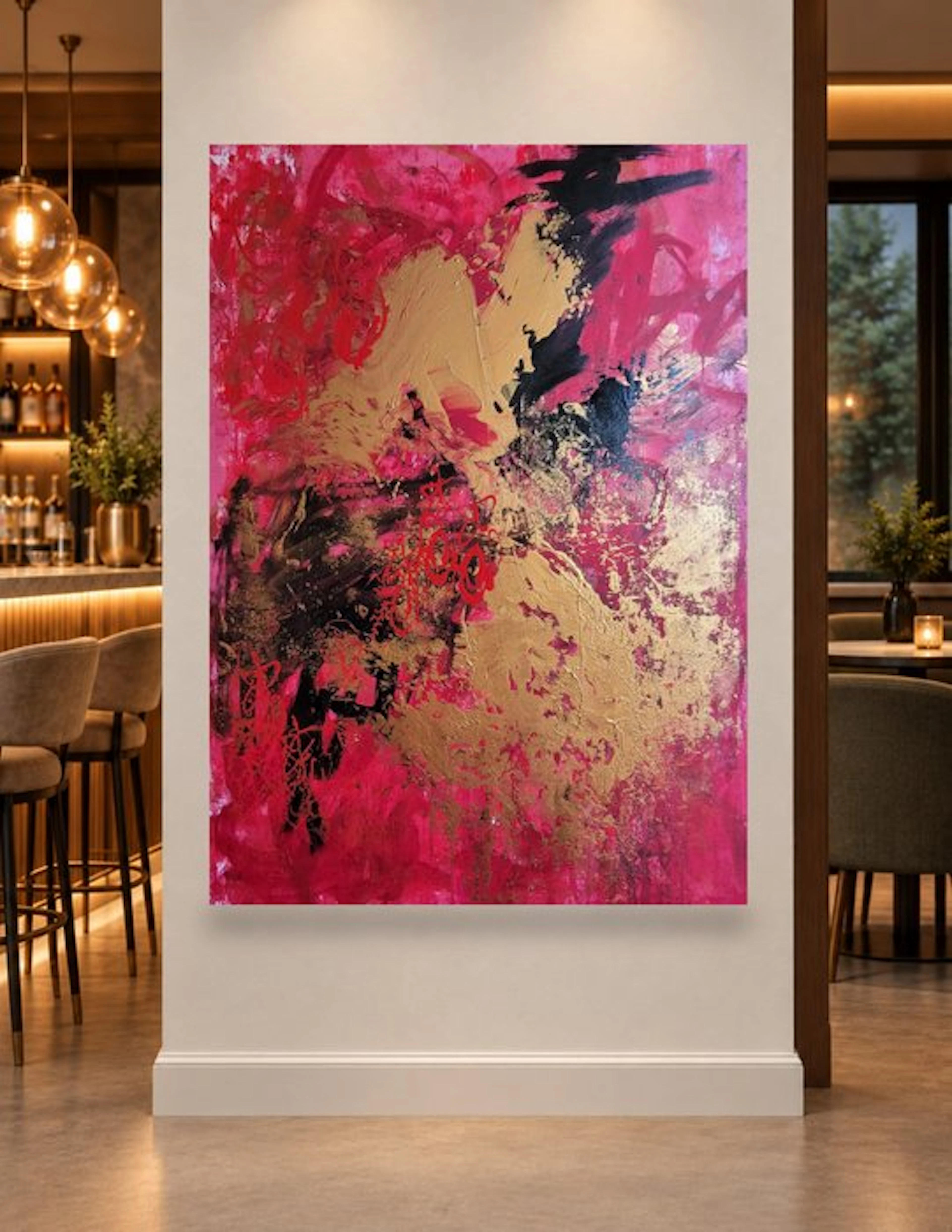 Lyora Art - SACRED HEART (XL) Acrylic painting - Hand signed - 2025