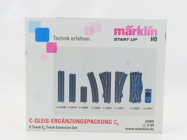 Märklin H0 - 24905 - Model train tracks (1) - 24-piece C5 rail set including
