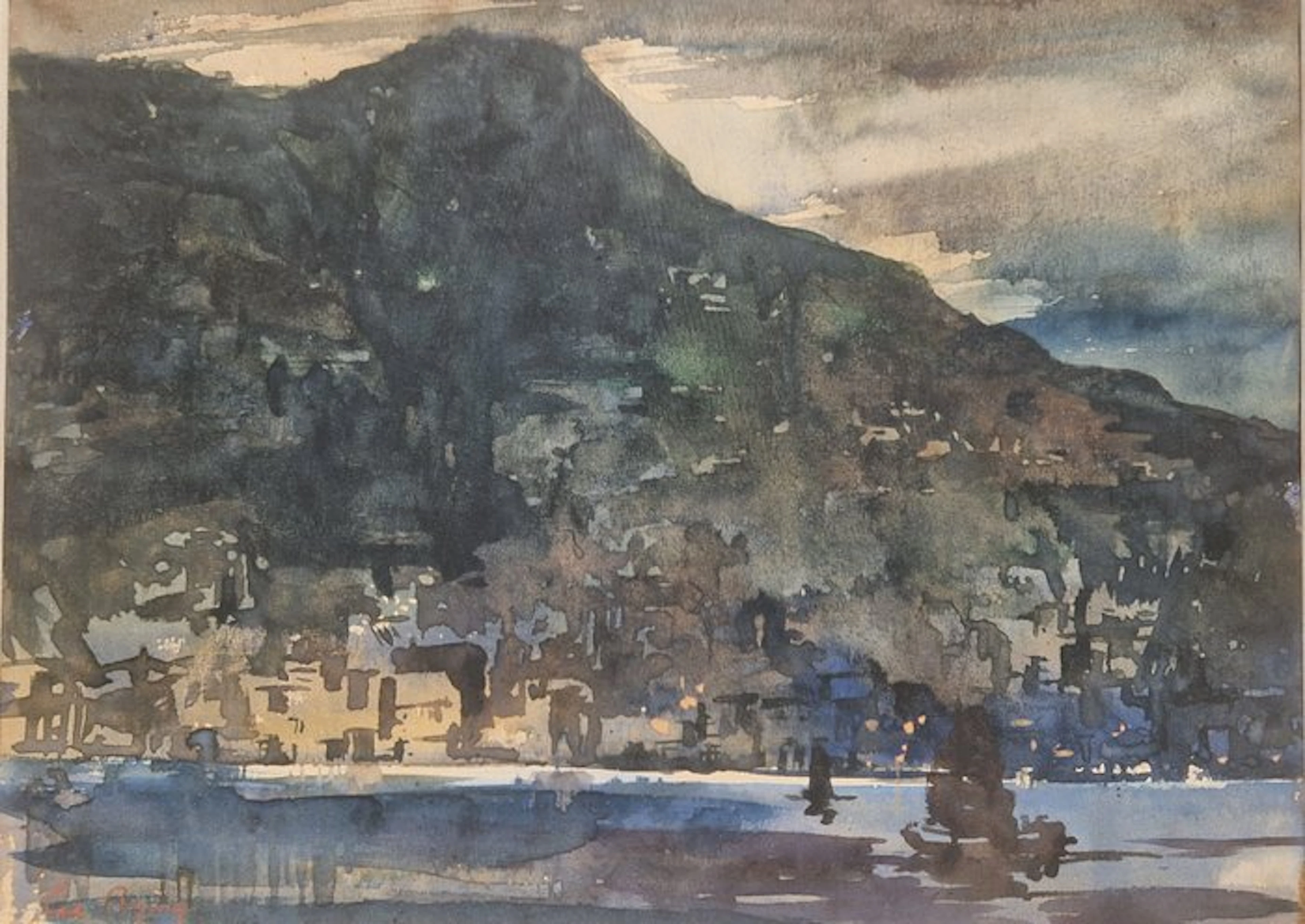 Lee Byng (1903-1994) - Hong Kong bij avond