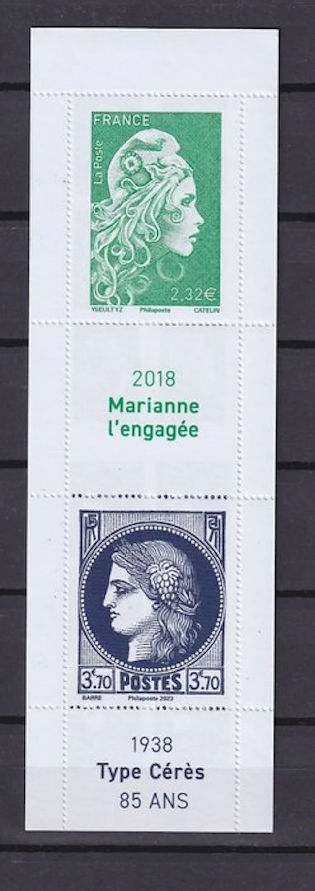 France 2023 - superbe carnet marianne l'engagée et type...