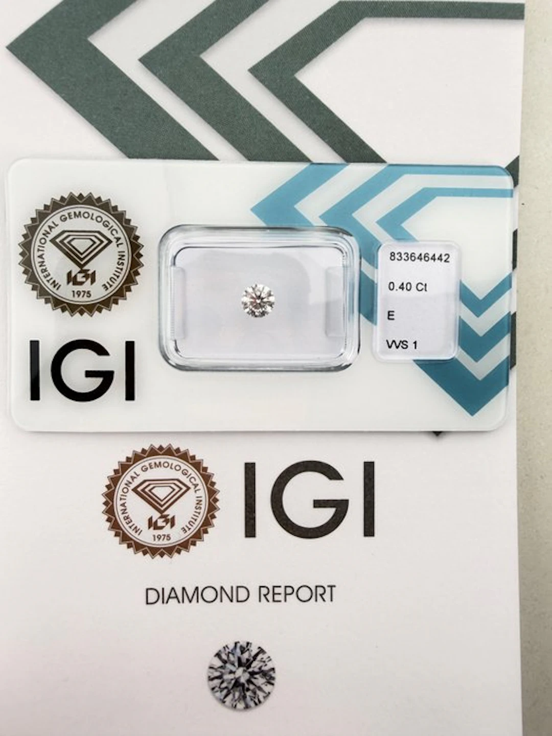 No reserve price - 1 pcs Diamond (Natural) - 0.40 ct...