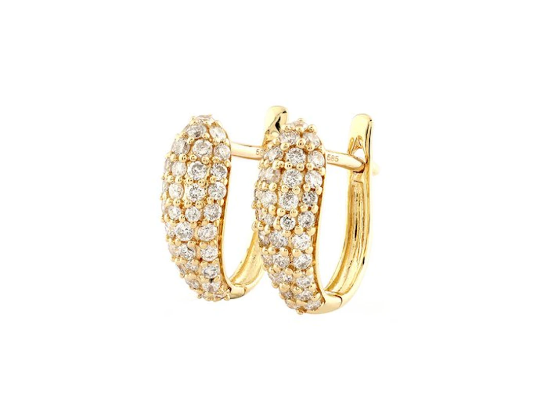 Earrings - 14 kt. Yellow gold - 0.40ct. tw. Diamond (Natural)