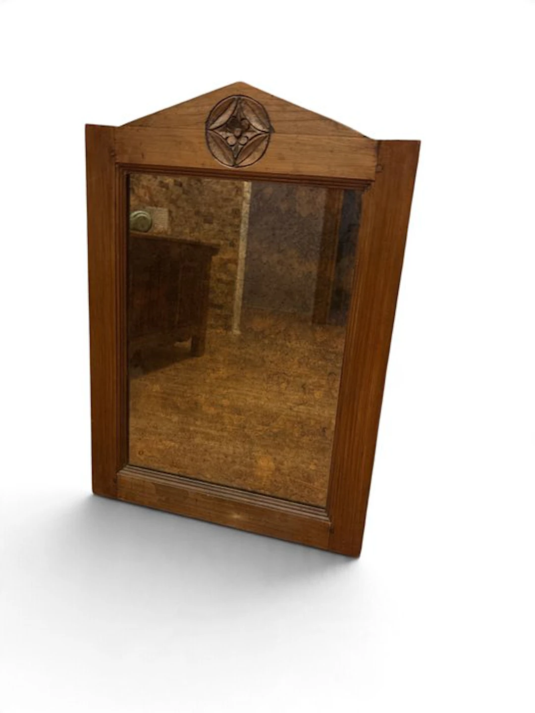 Wall mirror- Decorative mirror - Wood - Hand-carved mirror
