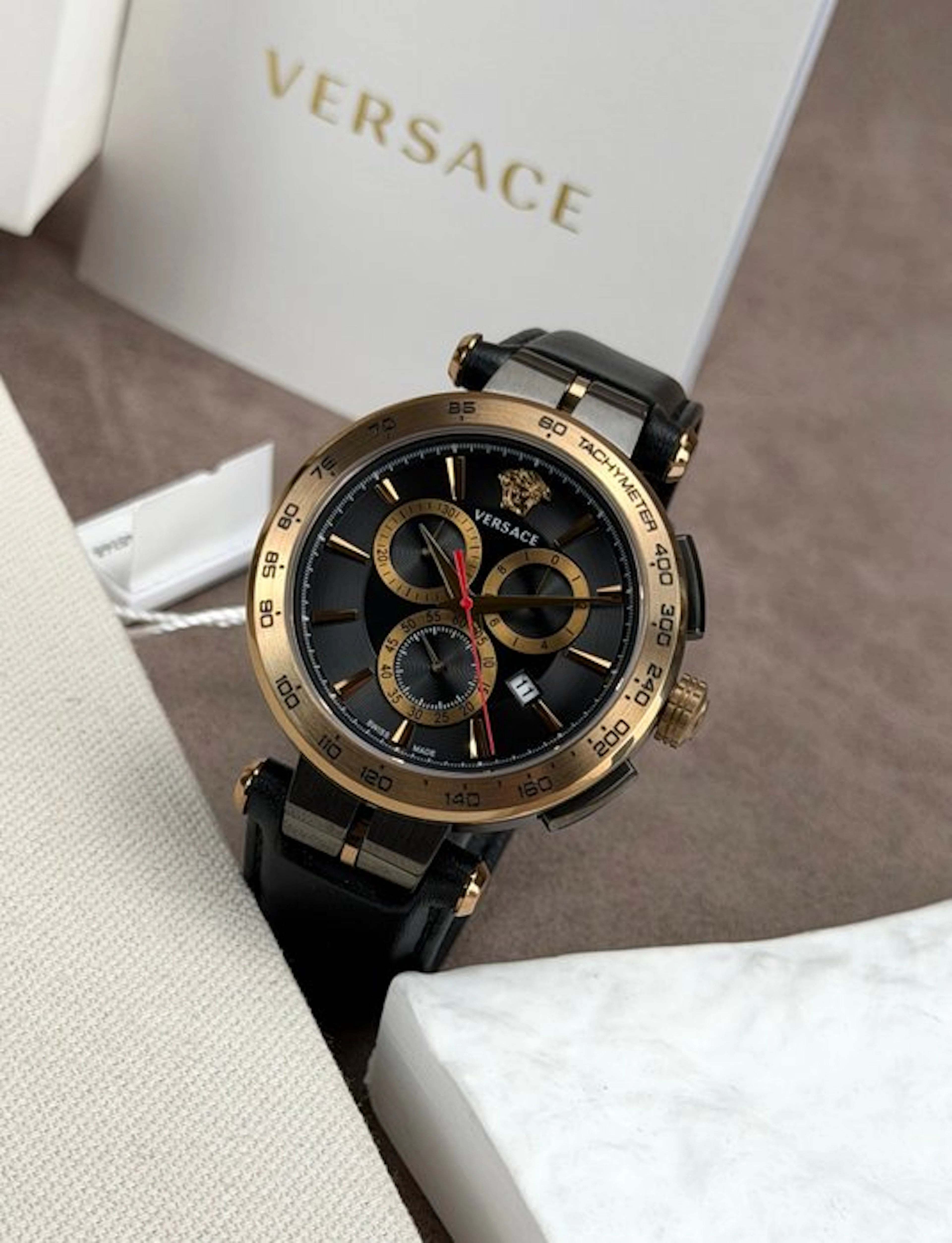 Versace - Aion Chronograph Date Brown - VE6CA03 23 - Men - 2020-2025