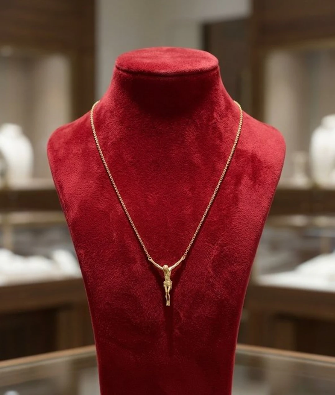 Silver - Necklace with pendant - Salvador Dali style christ
