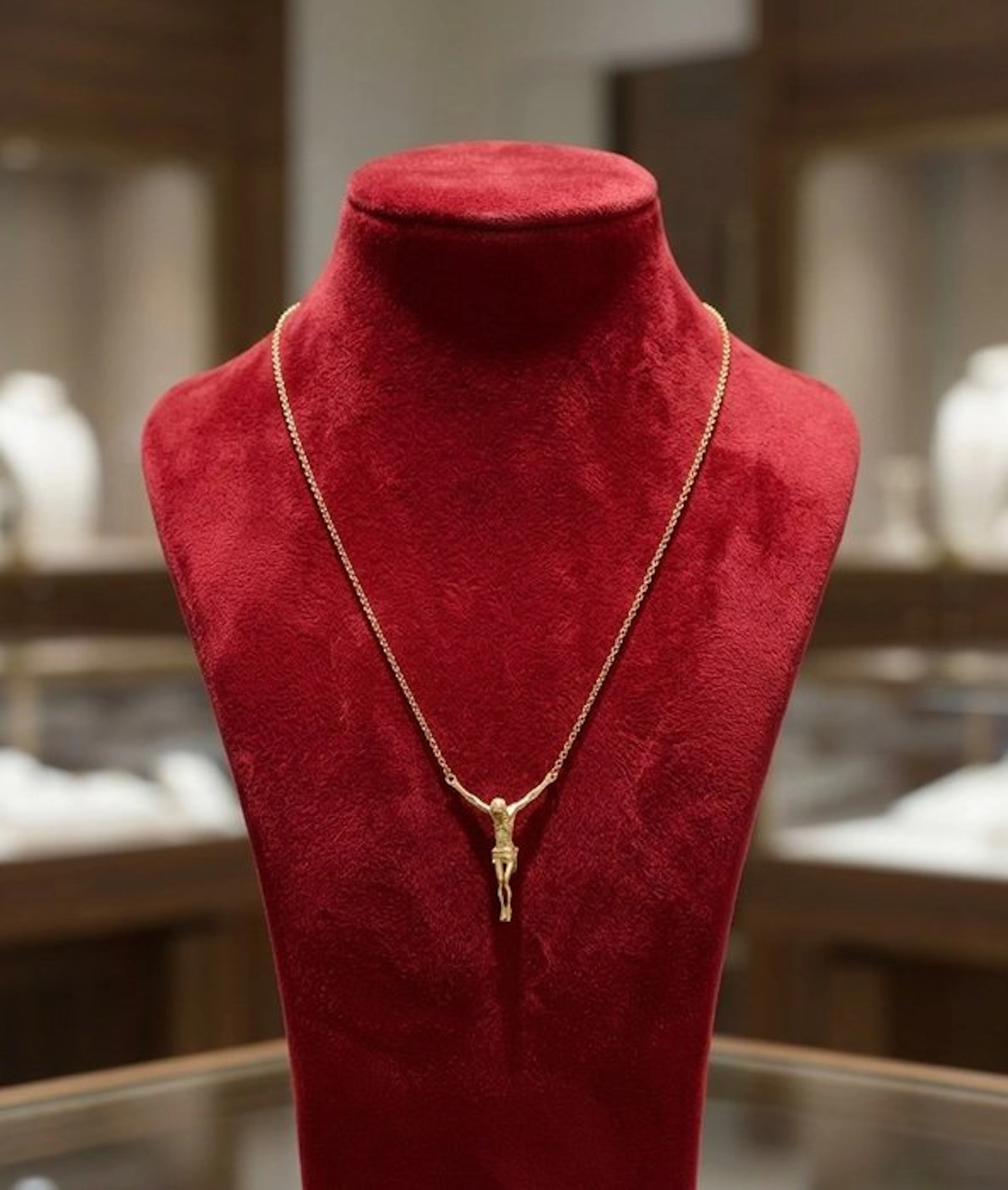 Silver - Necklace with pendant - Salvador Dali style christ