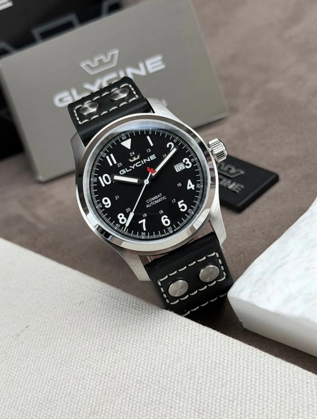 Glycine - Combat Field Automatic Date Black - GL0573 - Men - 2020-2025