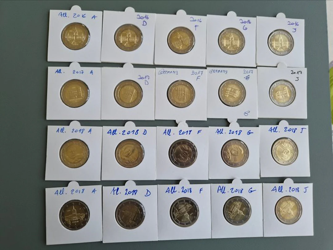 Germany. 2 Euro 2016/2018 (20 monnaies) (No reserve price)
