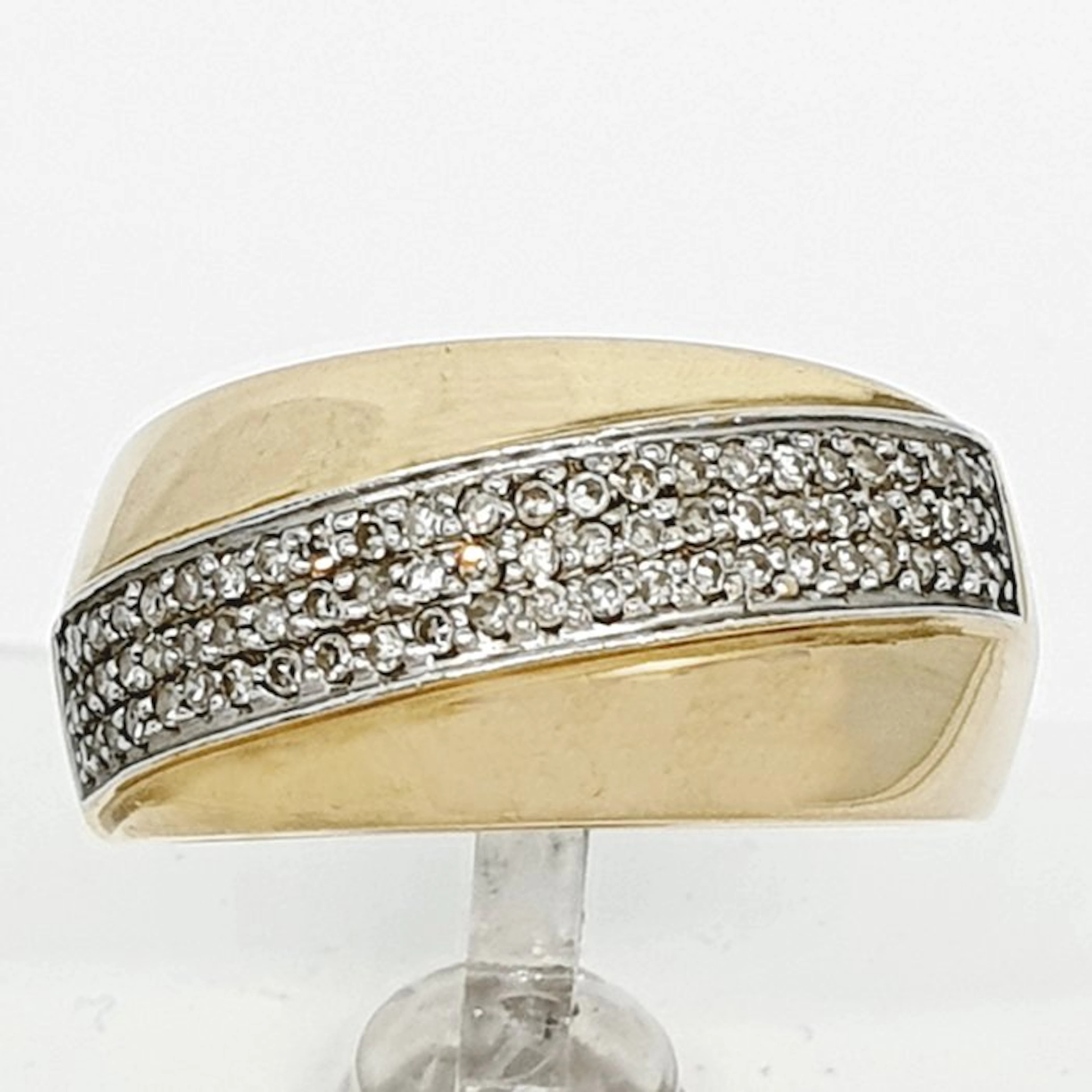 Ring - 18 kt. Yellow gold, White gold - 0.30ct. tw. Diamond (Natural)