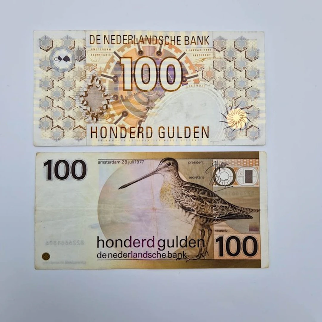 Netherlands. 2x 100 Gulden 1992, 1977 - PL104, PL105 (No reserve price)