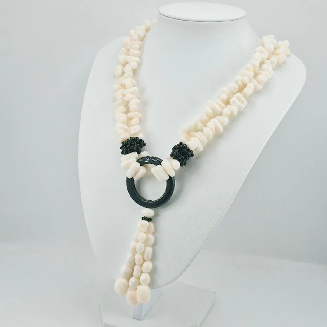 Coral - Silver - Necklace - White coral