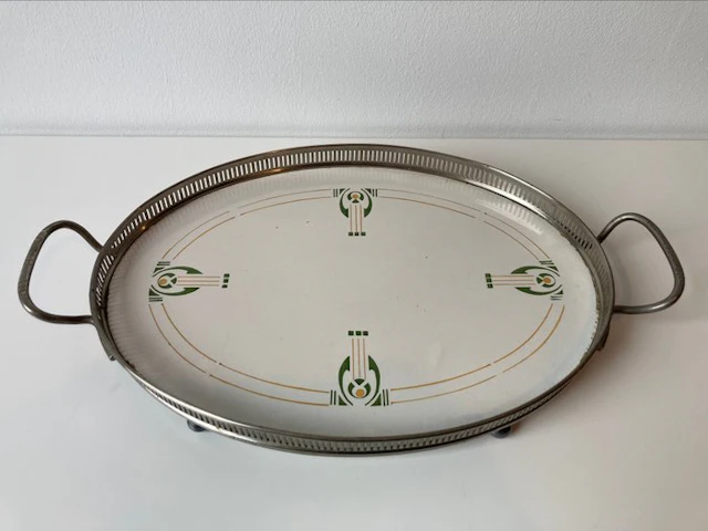 Gebrüder Mehner - Tray - Metal, Earthenware - Tray or serving tray