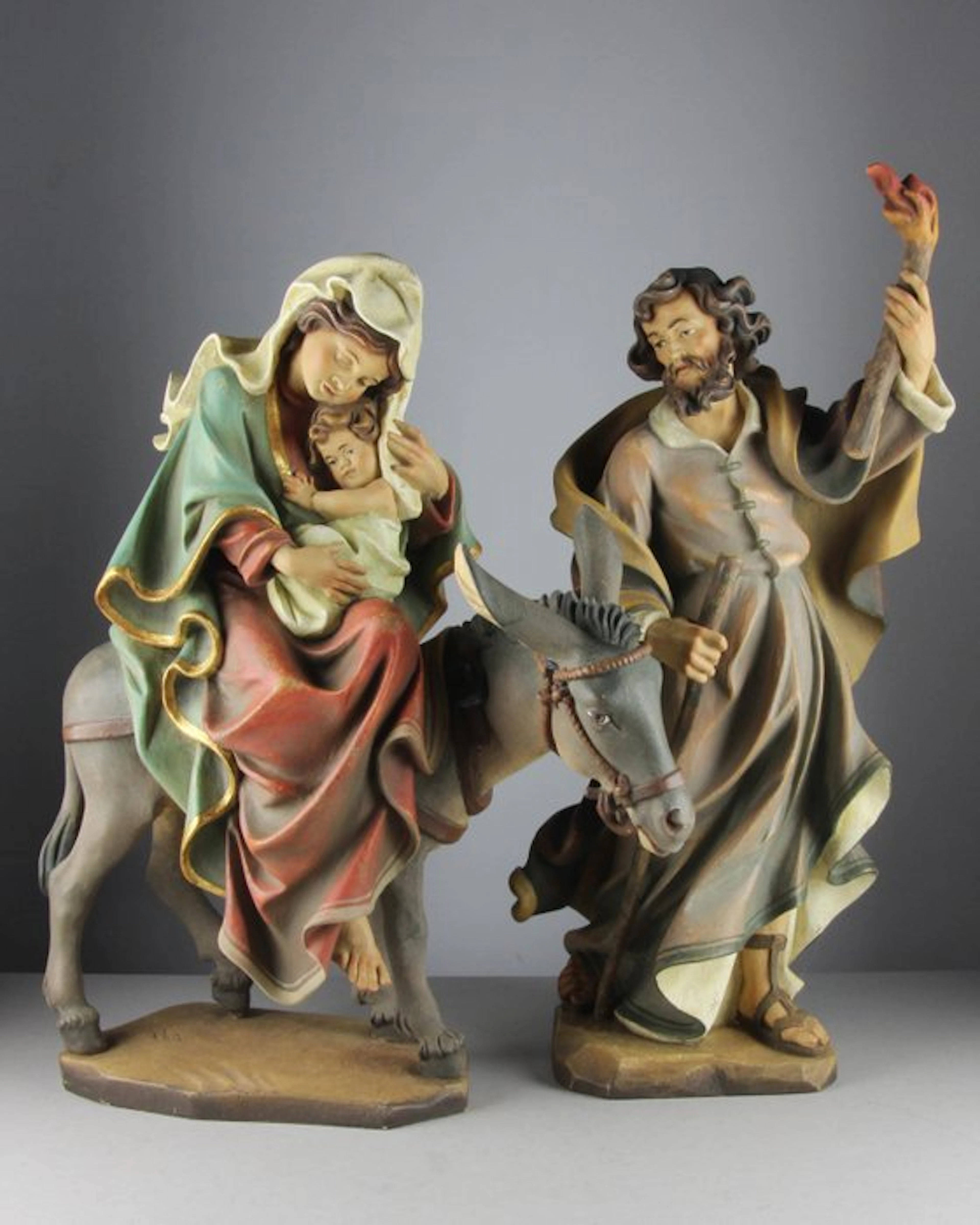 Bergland - Val Gardena - Carving, Flight into Egypt - 55 cm - Maple