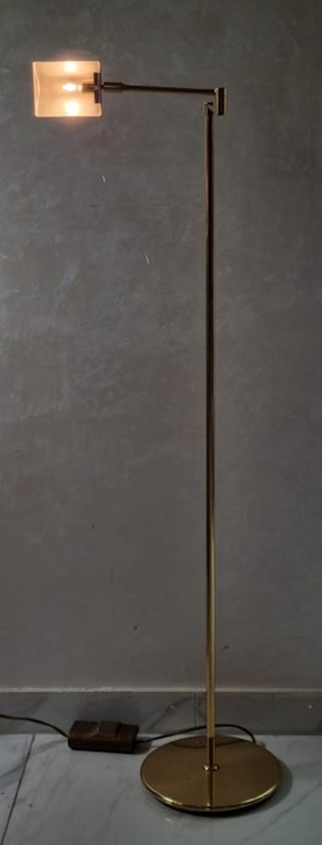 Elegante Messing Stehlampe – Verstellbare Leseleuchte Italien - Lamp - Metal