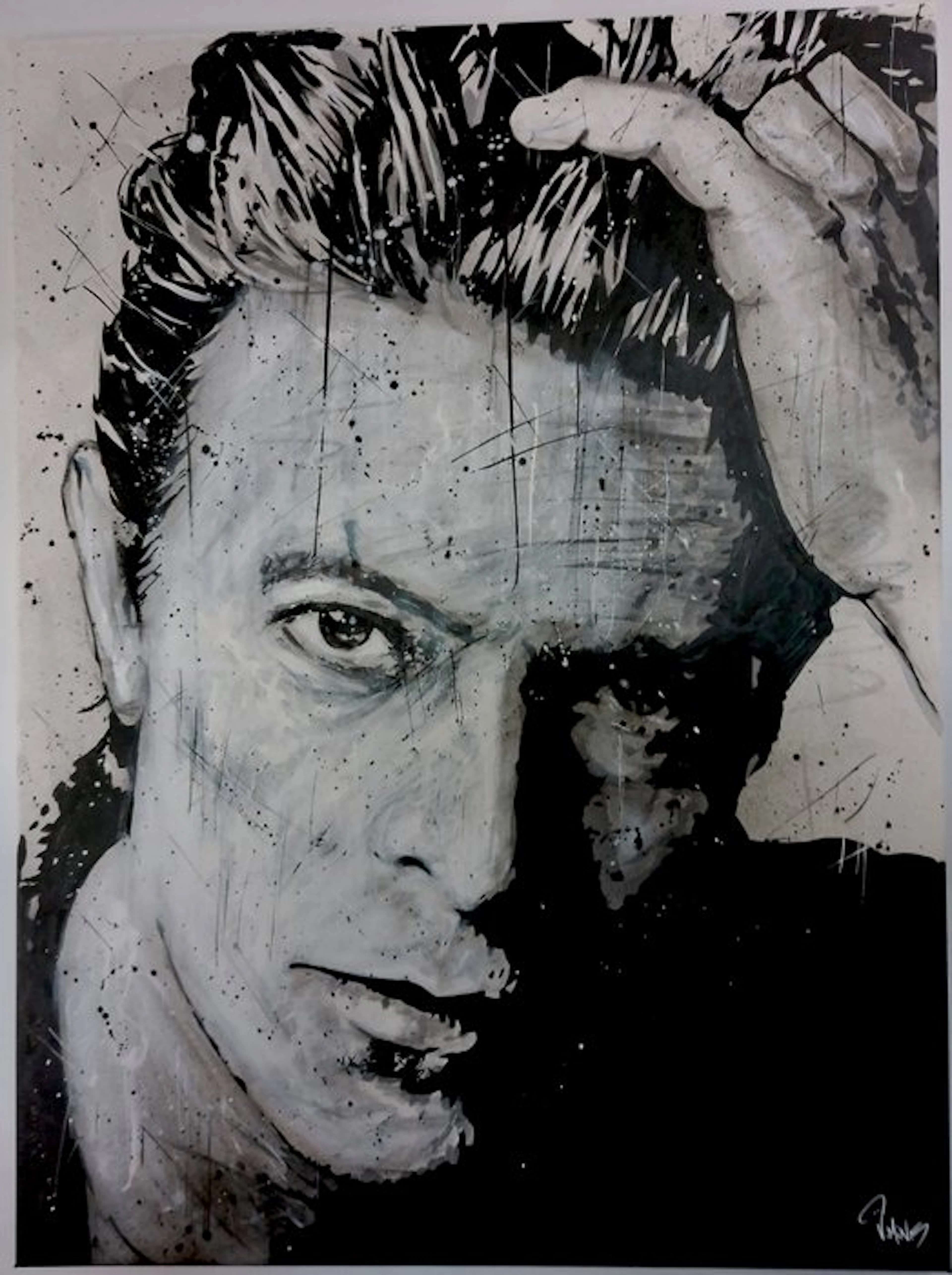 David Bowie - Handpainted and signed by Artist Vincent Mink. - Portrait