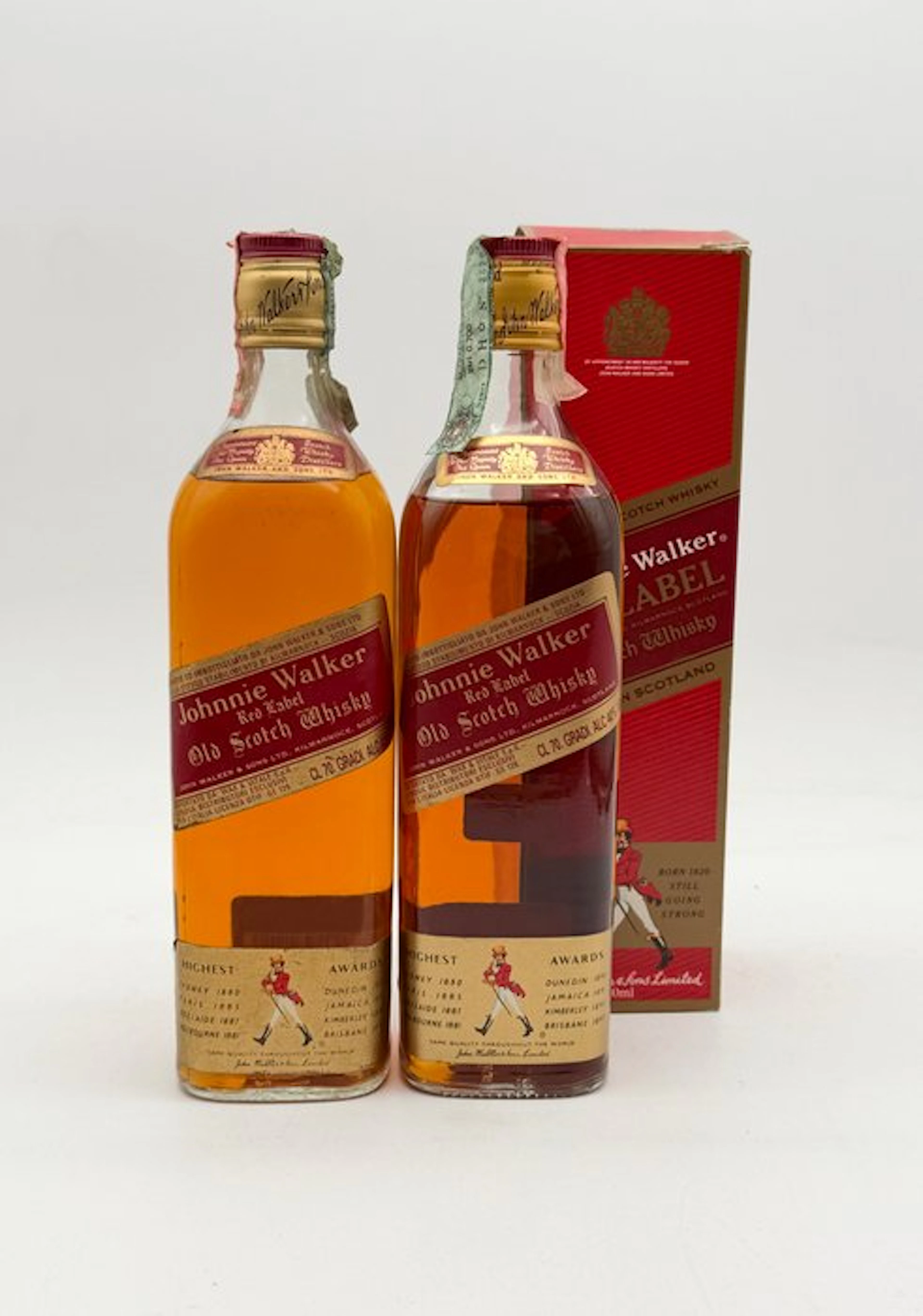 Johnnie Walker Red Label - b. 1980s - 70cl - 2 bottles