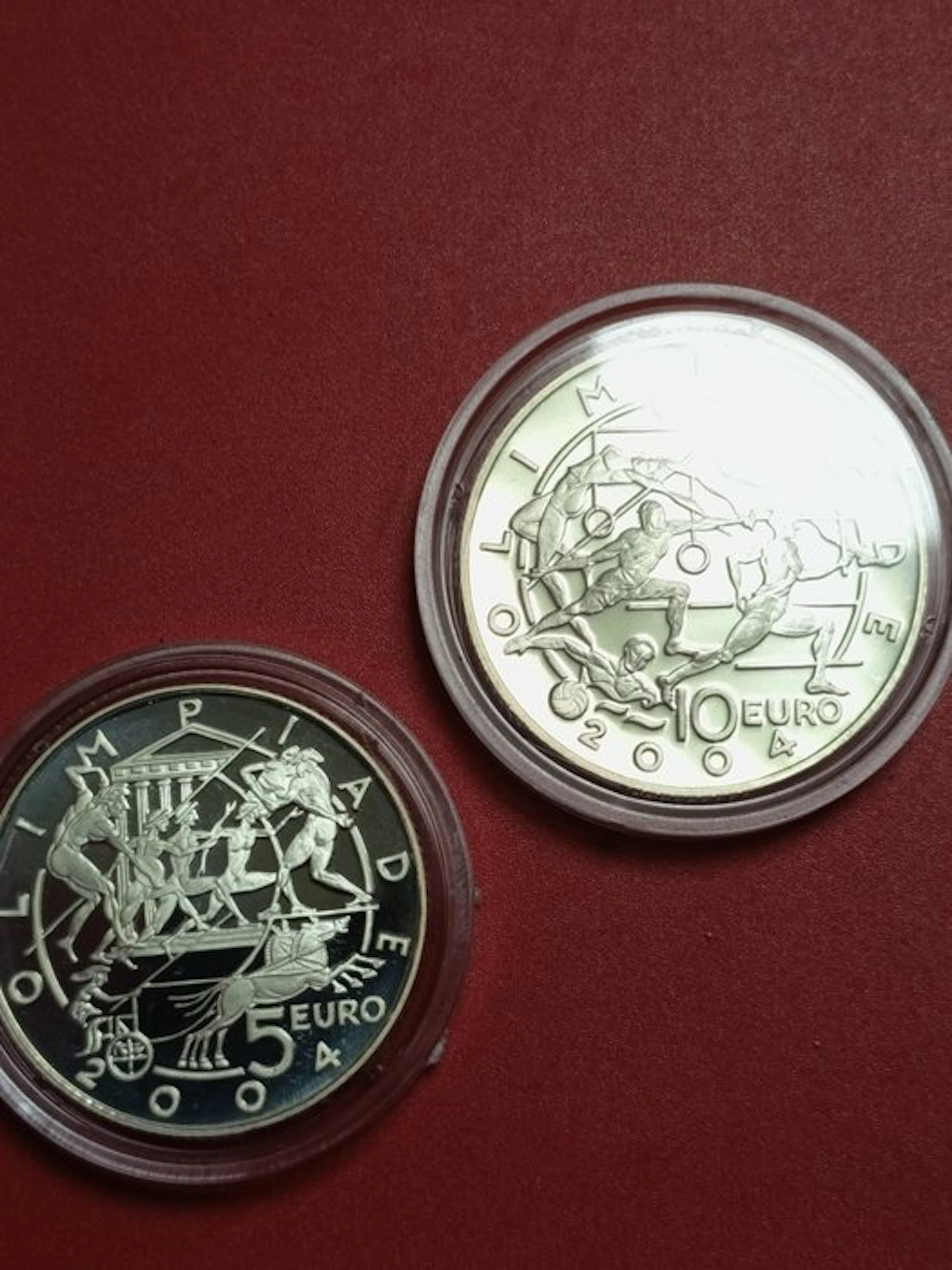 San Marino. 5 Euro / 10 Euro 2003 "Olimpiade 2004" (2 coins) (No reserve price)