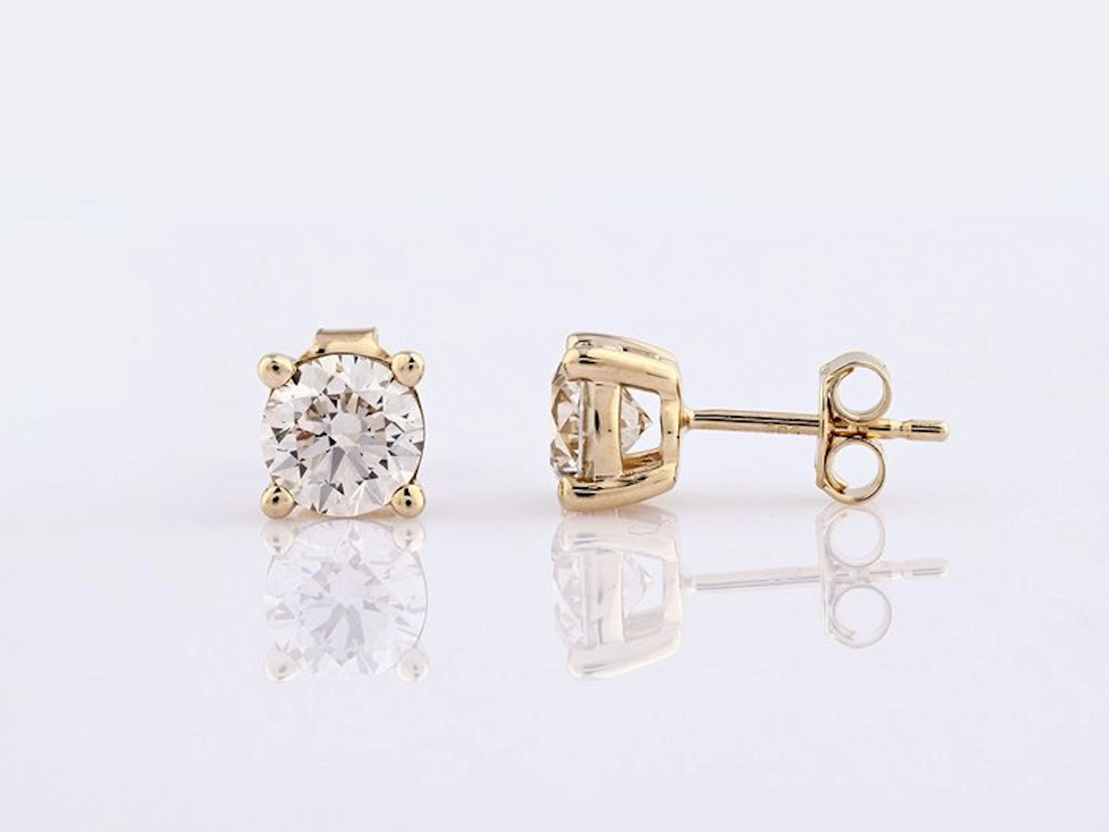 Earrings - 14 kt. Yellow gold - 2.00ct. tw. Diamond (Natural)