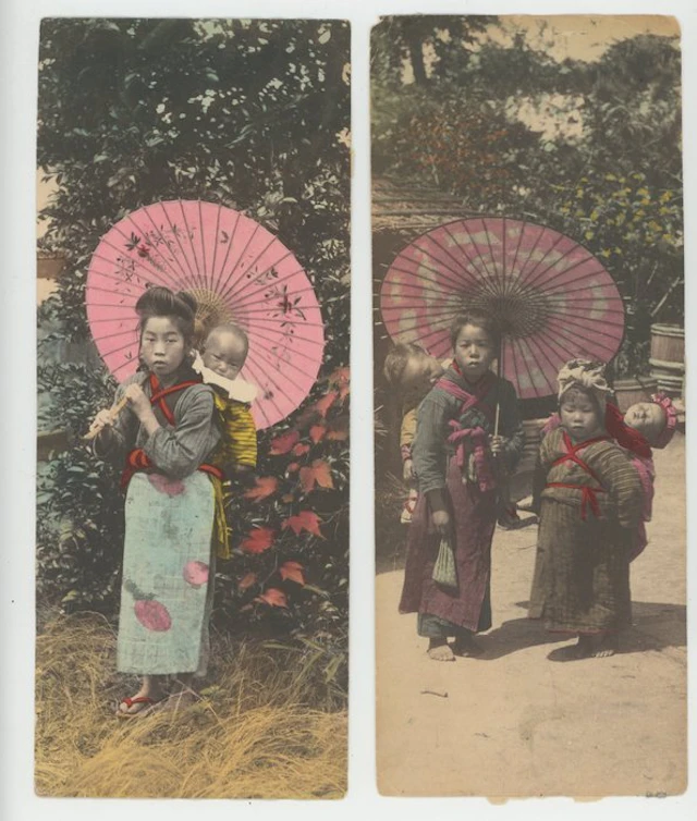 Enami, Esaki Reiji, Suzuki, Yokohama School (XIX) - Farmer girls and babies