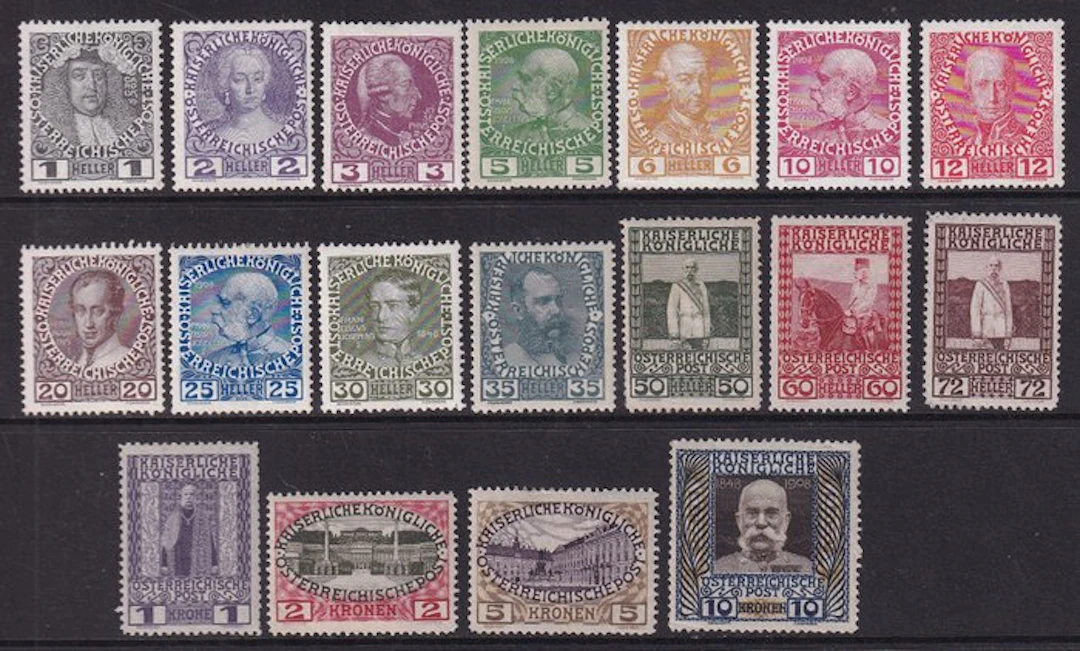 Austria 1908/1916 - 60th anniversary of the reign of Emperor Joseph
