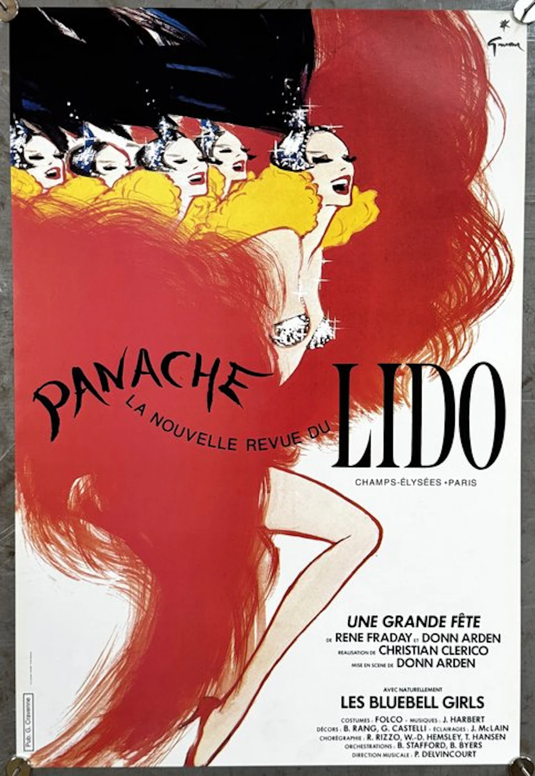 René Gruau - Lido Paris “Panache” | poster cabaret...