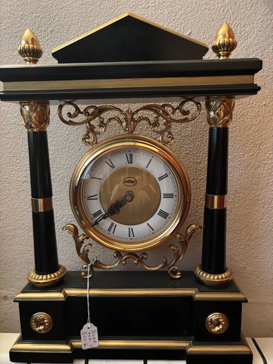 Portico clock - Soher - Antique inspired - Gilt brass