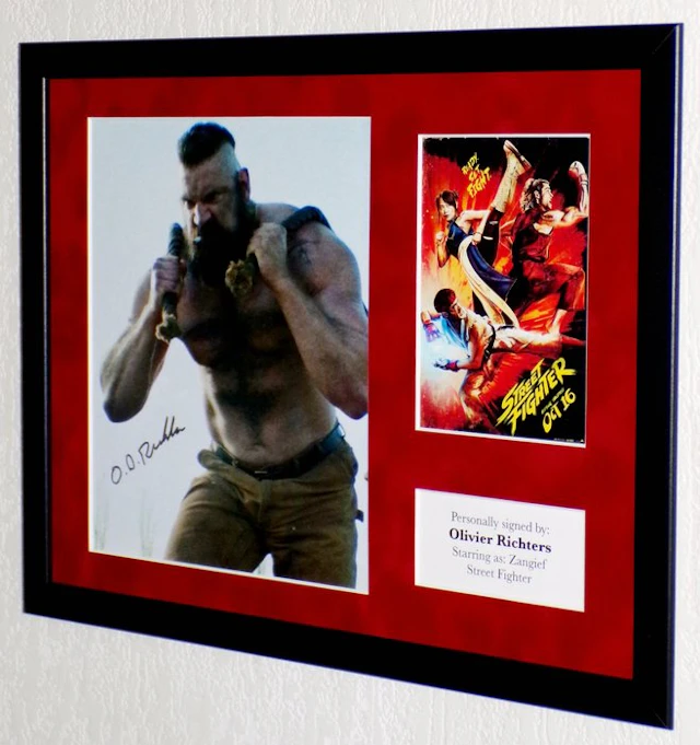Street Fighter - Olivier Richters (Zangief) Premium Framed, signed + COA