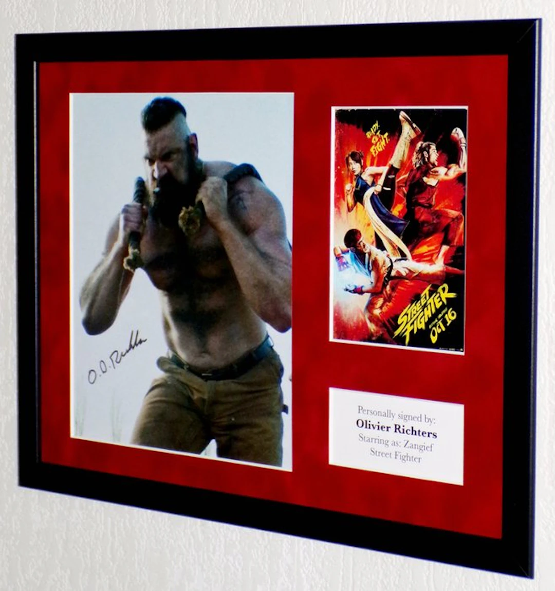 Street Fighter - Olivier Richters (Zangief) Premium Framed, signed + COA