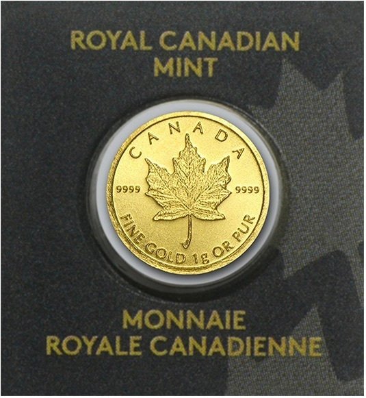 1 gramme - Or .999 - Maple Leaf fine gold (Sans prix de réserve)