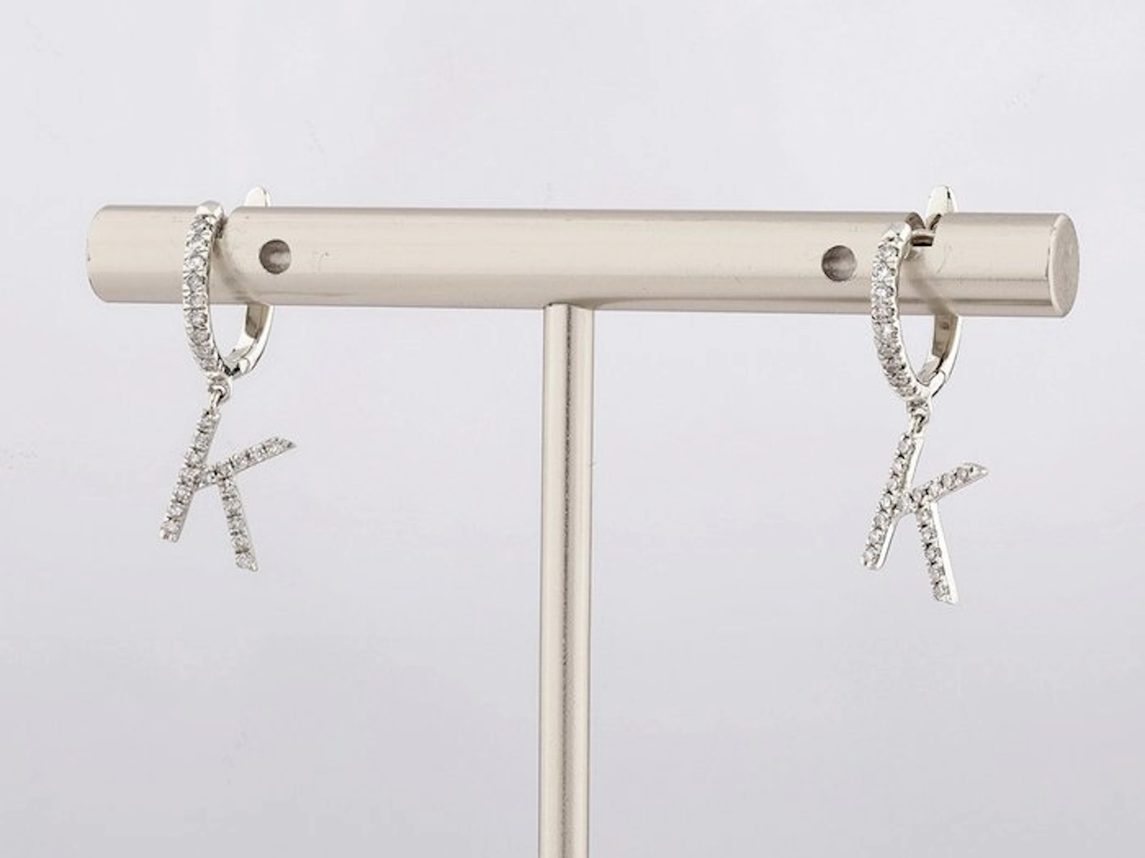 Earrings - 14 kt. White gold - 0.24ct. tw. Diamond (Natural)