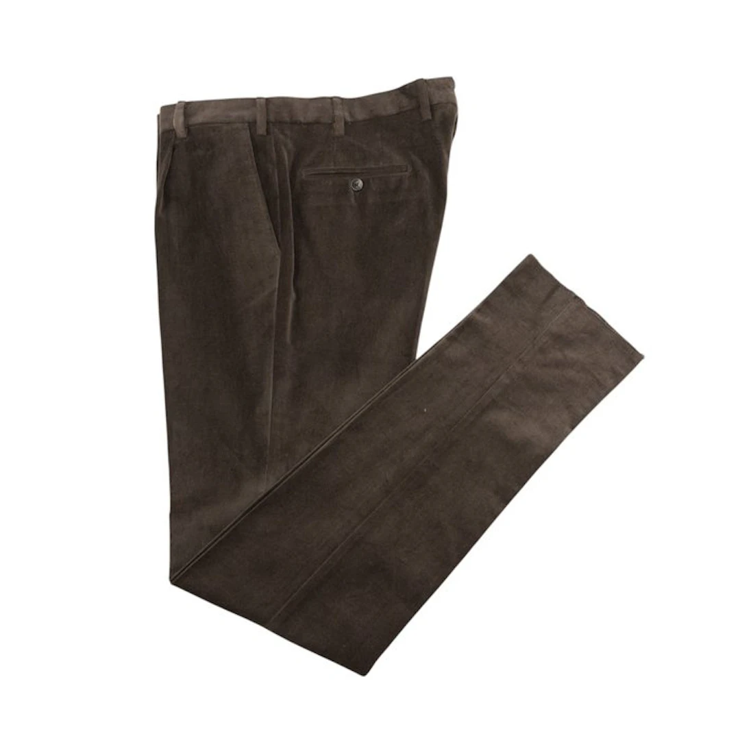 SARTITUDE NAPOLI - 52 IT - Dark Brown Pant 100% Velvet...
