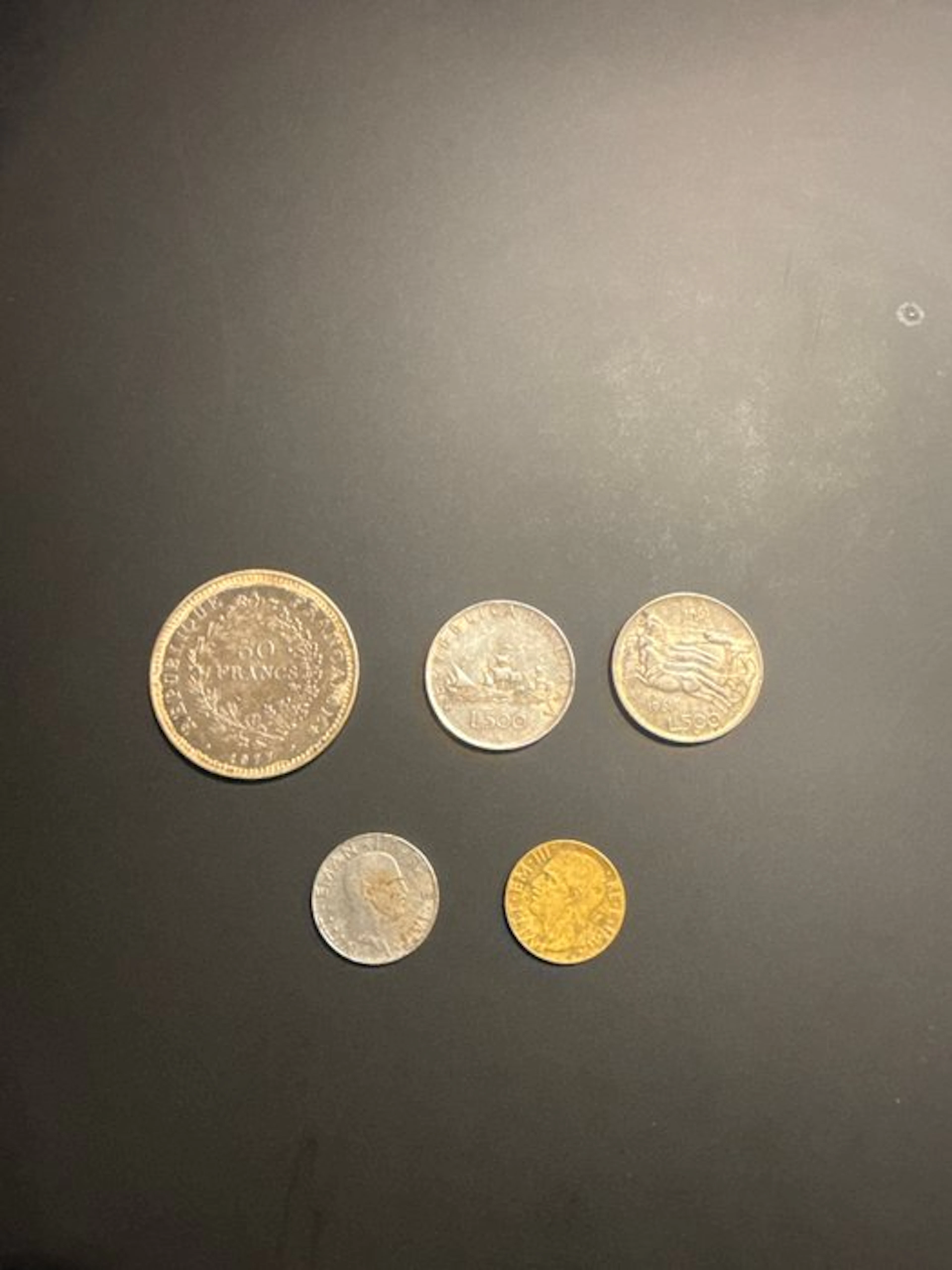Italy, France Lotto monete miste con Argenti + 50 Lire...