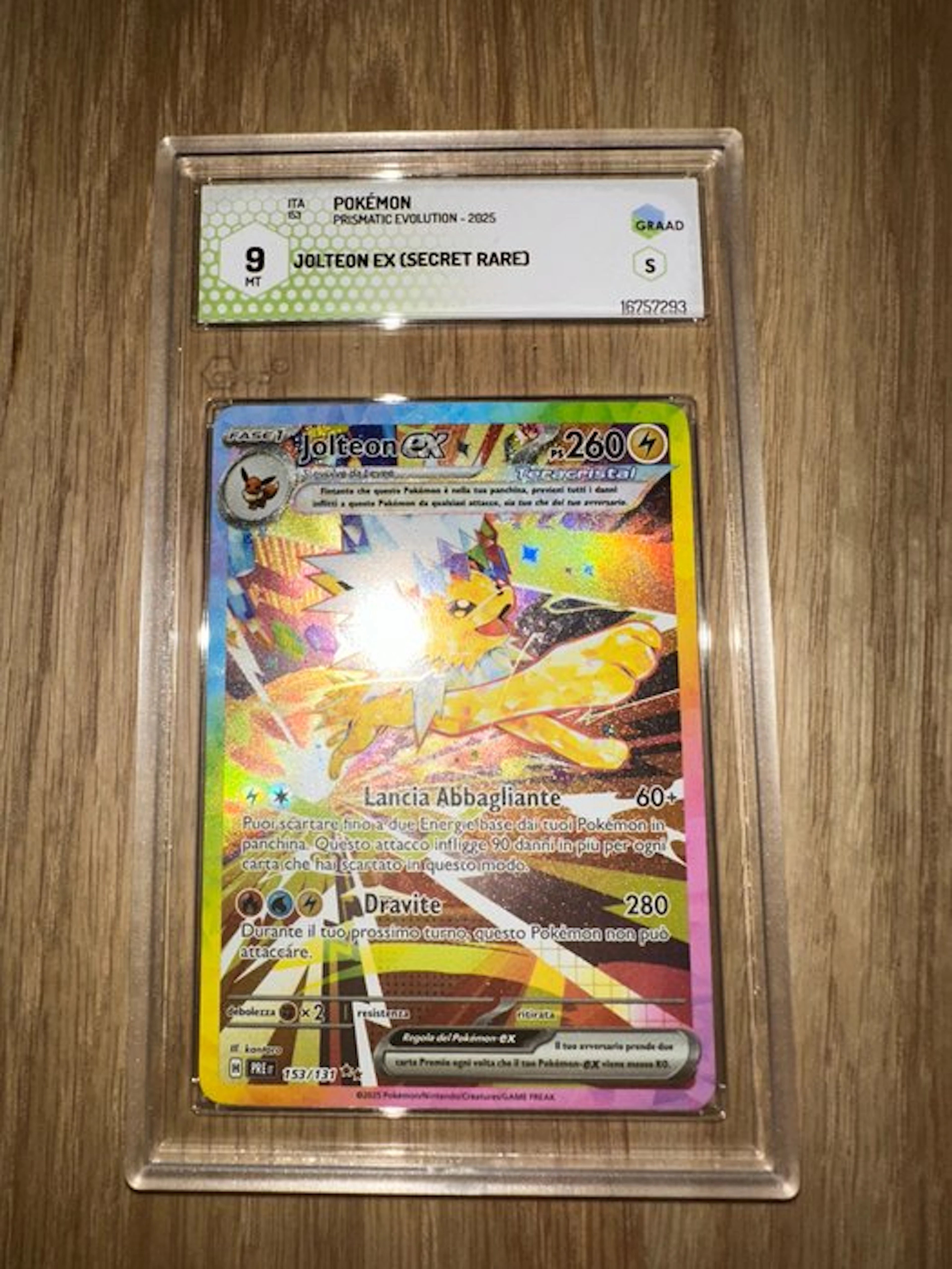 Pokémon - 1 Graded card - Jolteon 153/181 Full art
