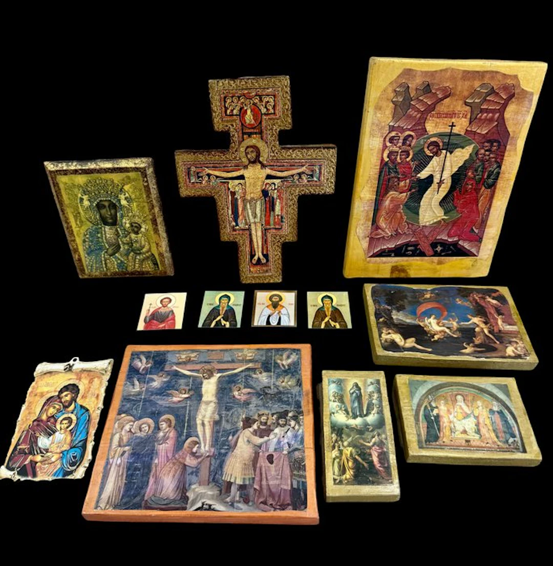 Icon - Deesis - Wood, Iron, Color pigments, Brass - 11 Icon Replicas Byzantium
