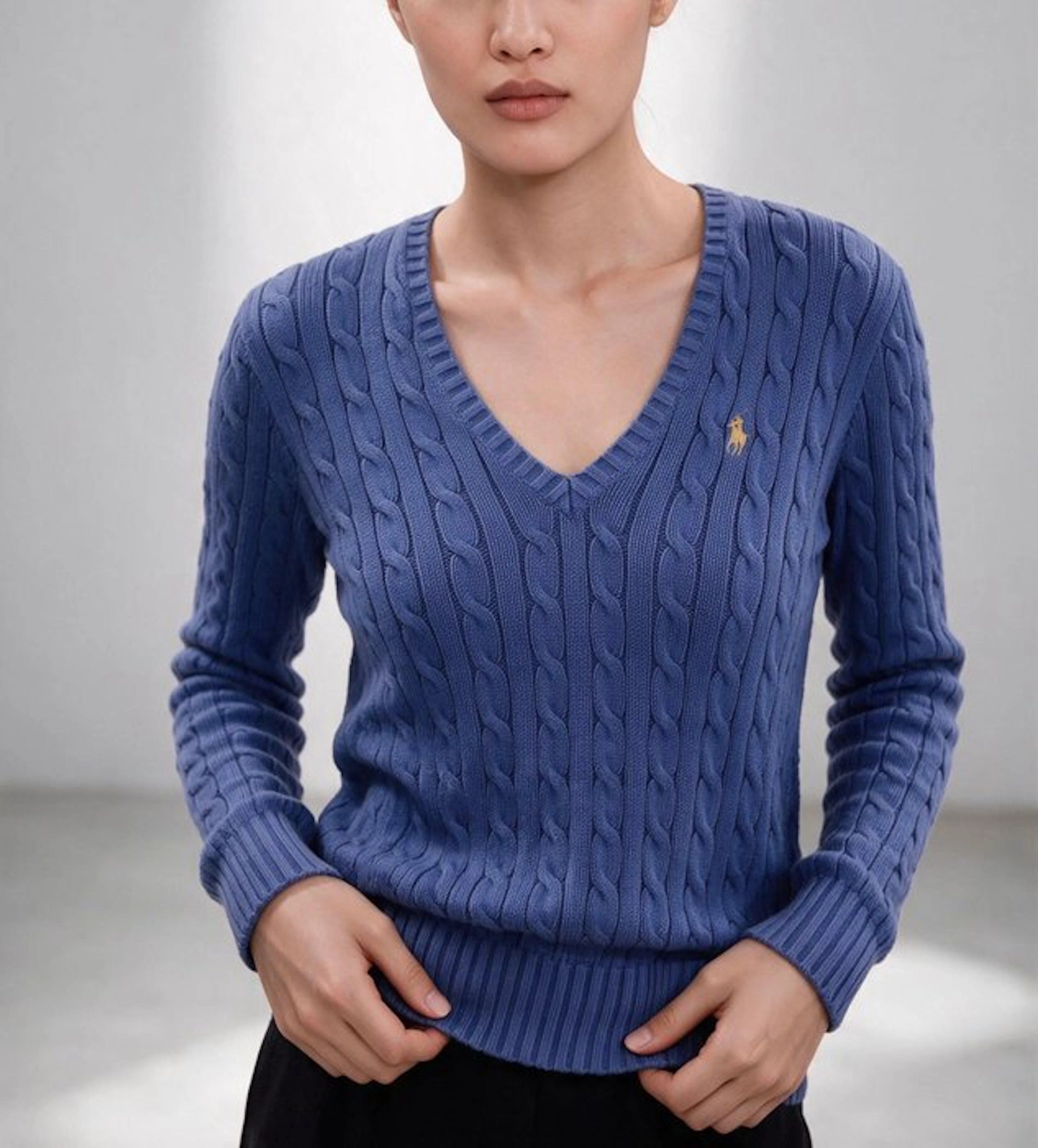 RALPH LAUREN - Premium Glamour Sweater Chic Monogram Special Collection Tg