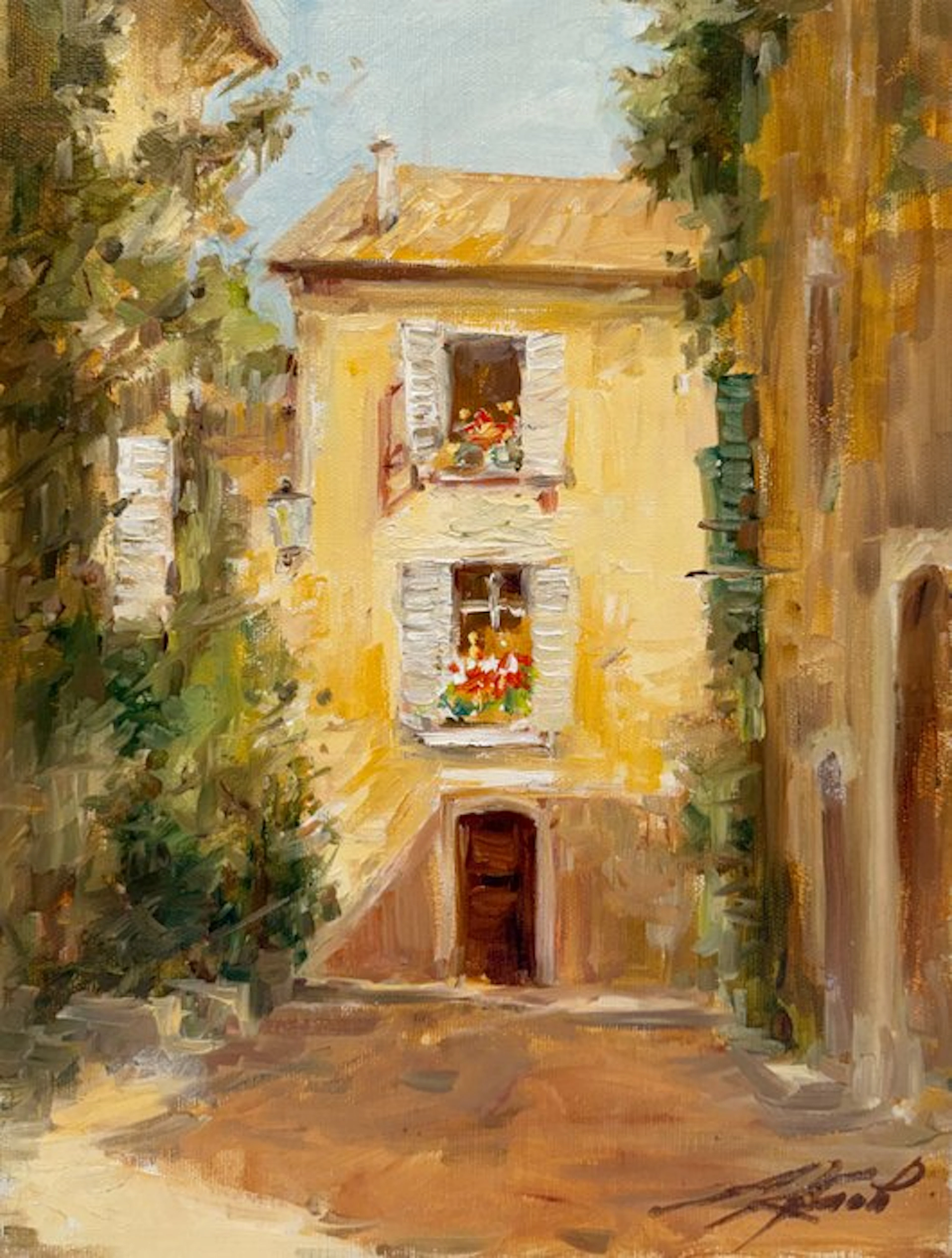 Mikhail Kraiev (1957) - Une Ruelle en Provence – Saint-Paul-de-Vence