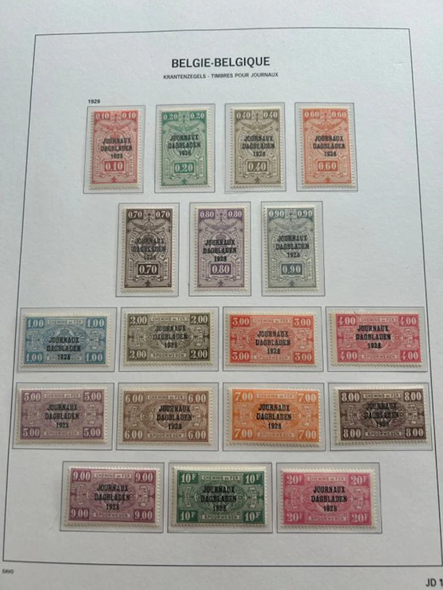 Belgium 1928/1931 - Complete series of newspaper...