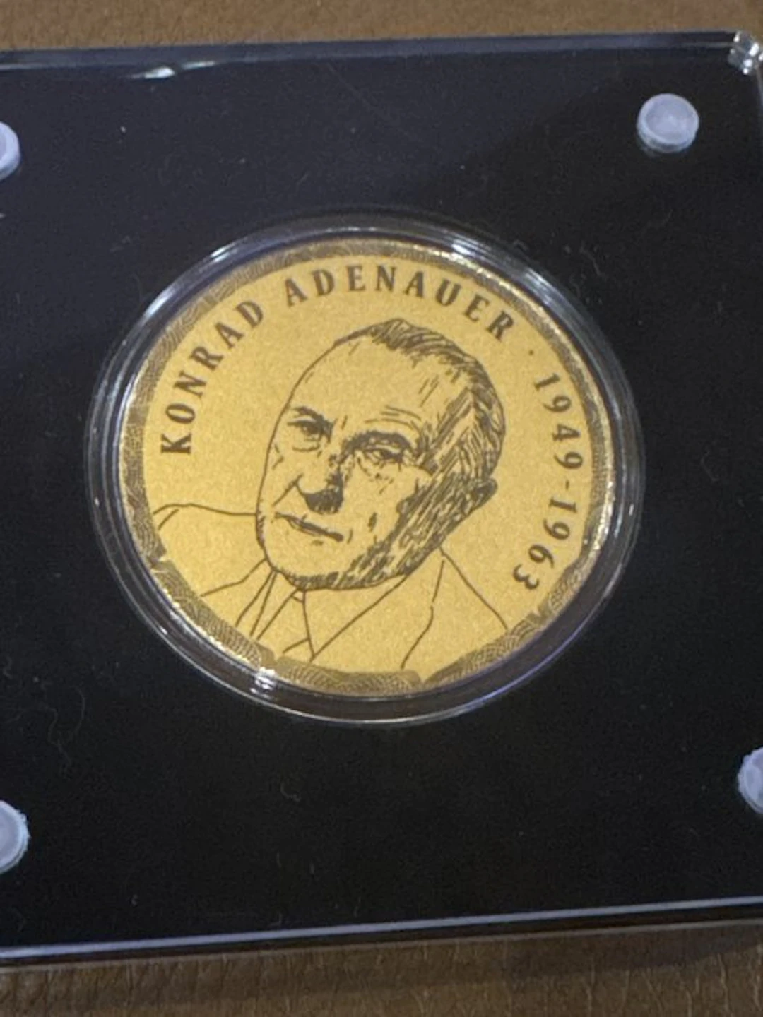 Germany. Gold medal Konrad Adenauer - 1/200 oz (.999) (Ohne mindestpreis)