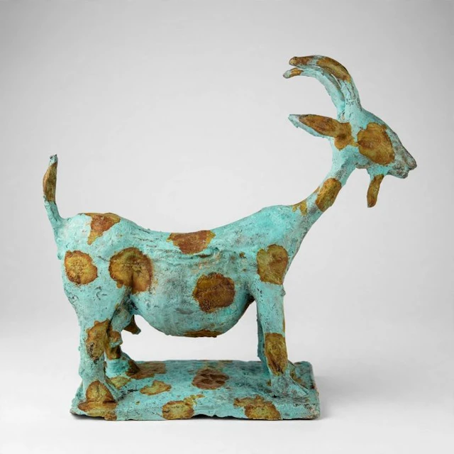 Abdoulaye Derme - Sculpture, Biquette - 21 cm - Bronze