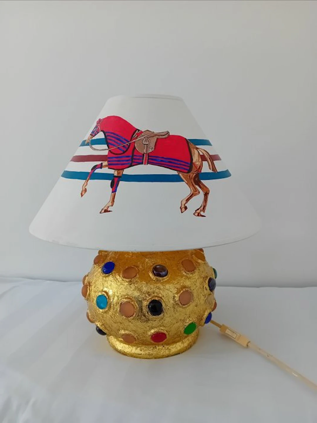K. Line - Table lamp - Ceramic - Lamp, gold leaf gilding