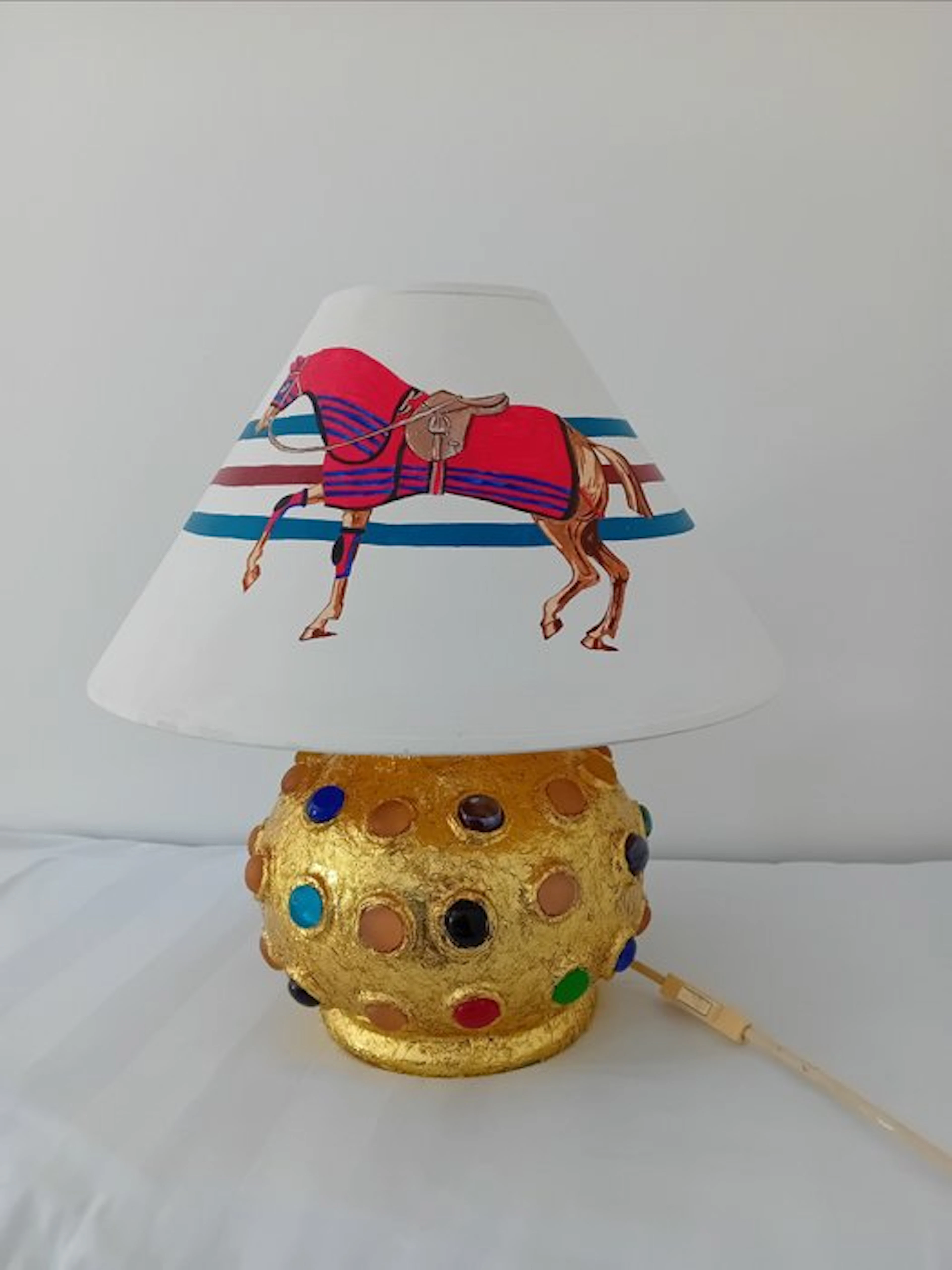 K. Line - Table lamp - Ceramic - Lamp, gold leaf gilding