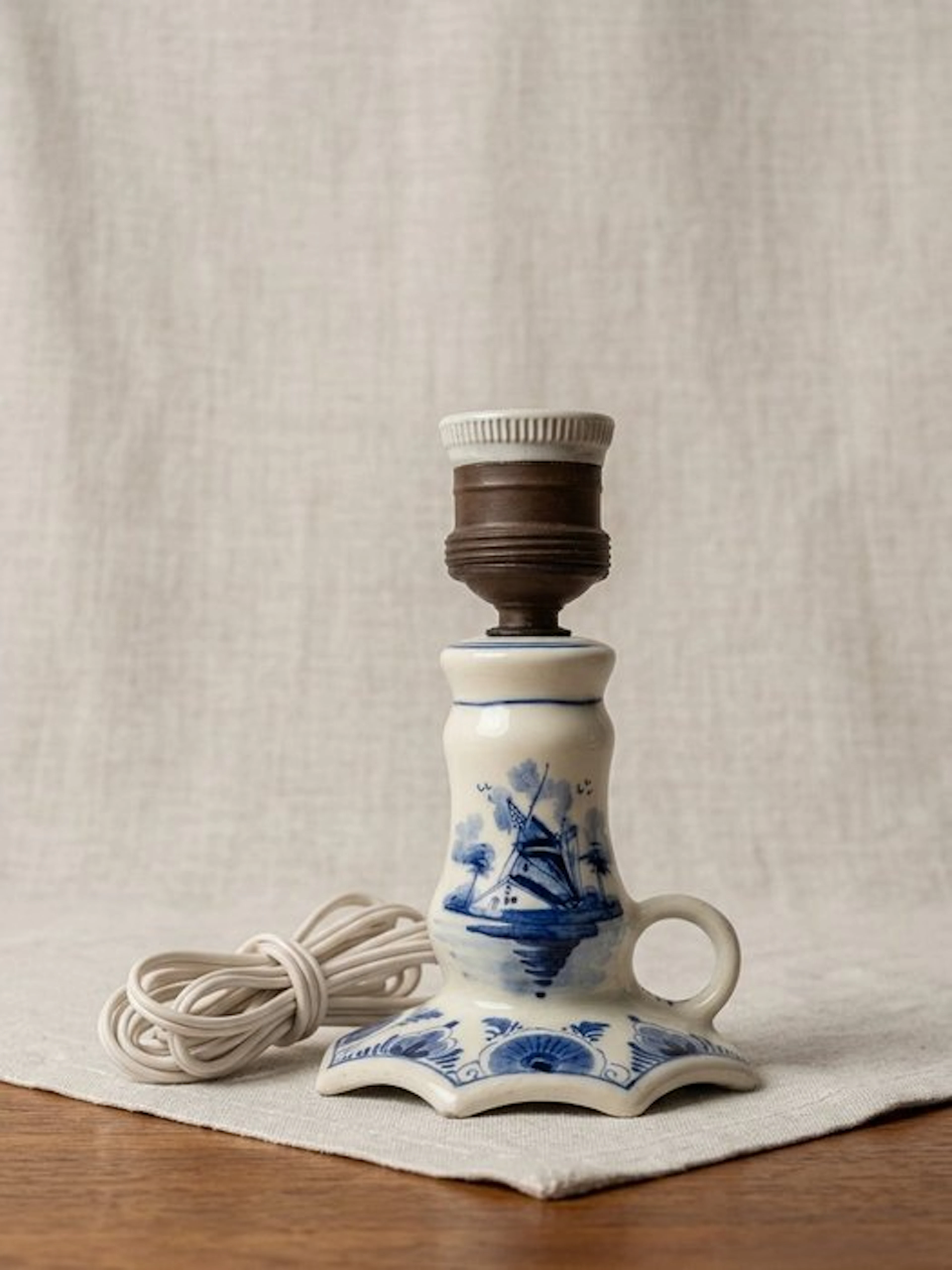 DELFTS, JP, HOLLAND - Table lamp - Porcelain, Metal
