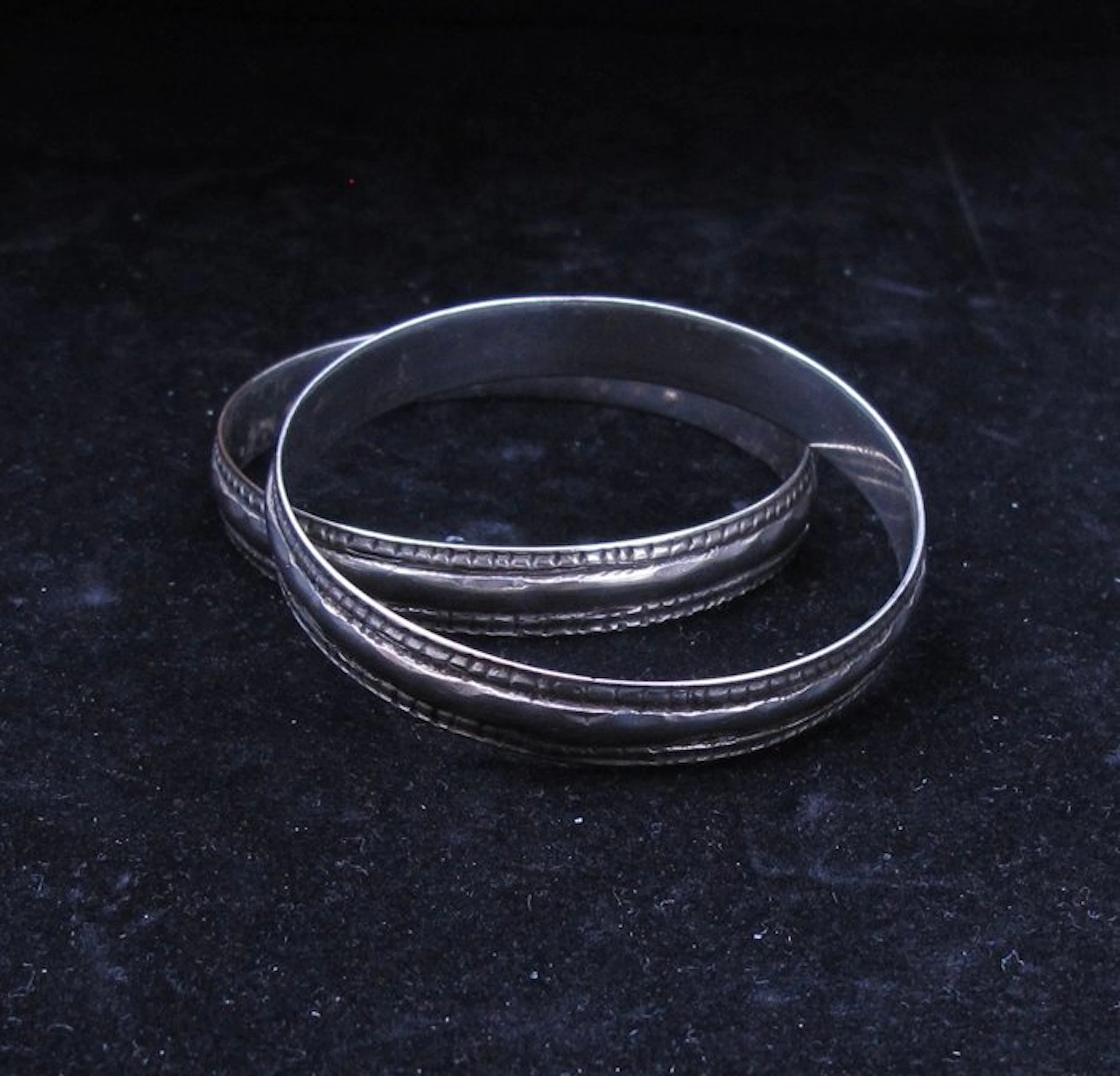 Pair of silver bracelets from Rajasthan - India - Early 20th century