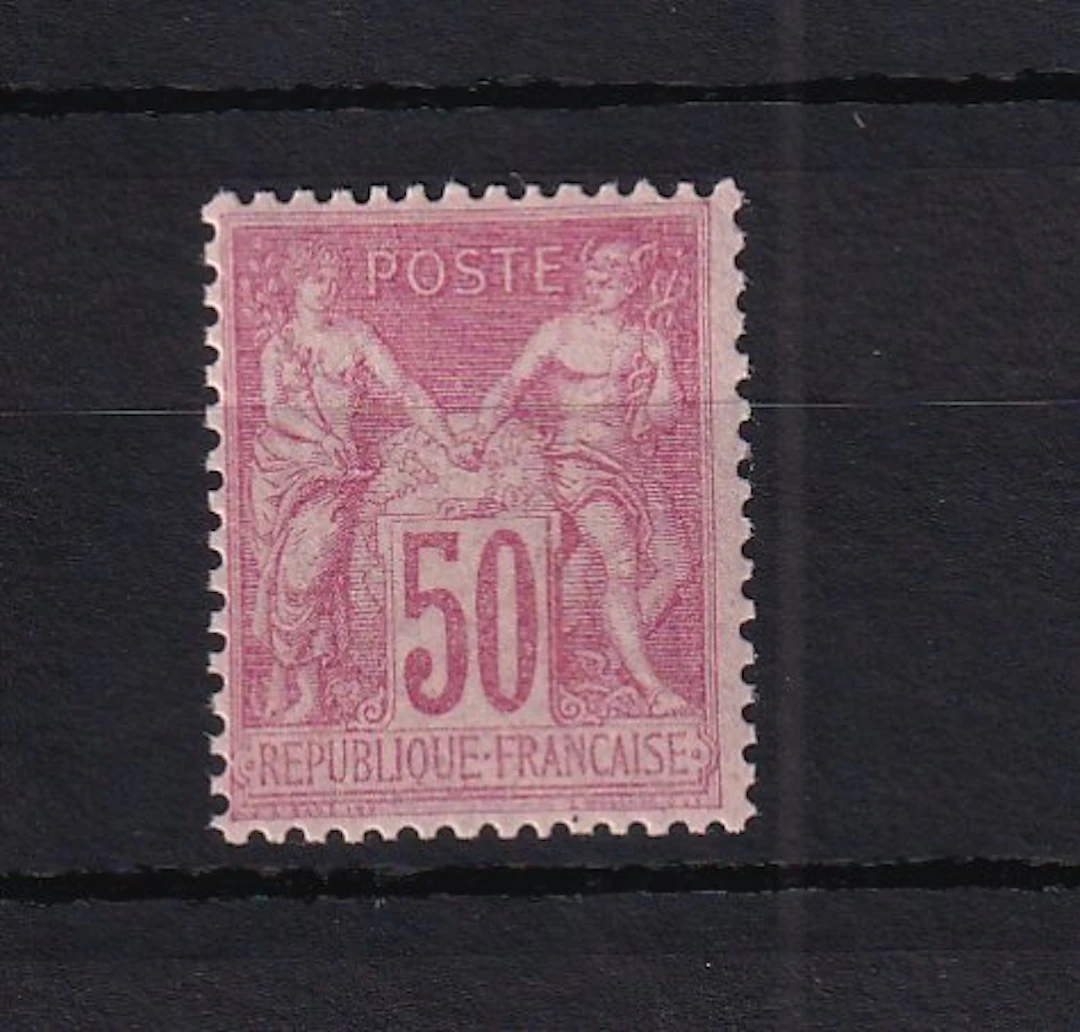 France 1900 - New, hinge-free, superb Sage 50c pink Type I - Yvert n°104